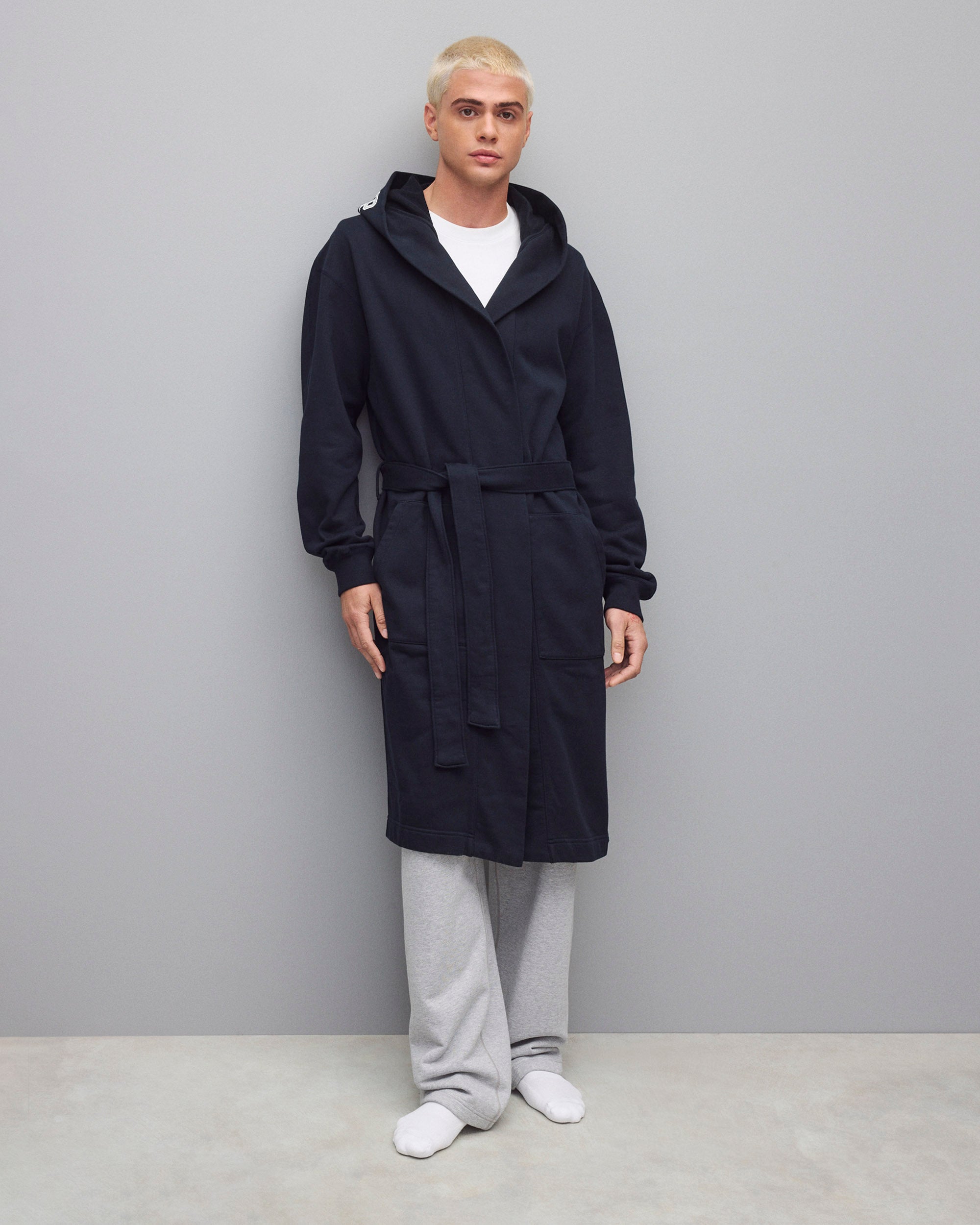 Midweight Terry Logo Relaxed Hooded Robe | Reigning Champ
