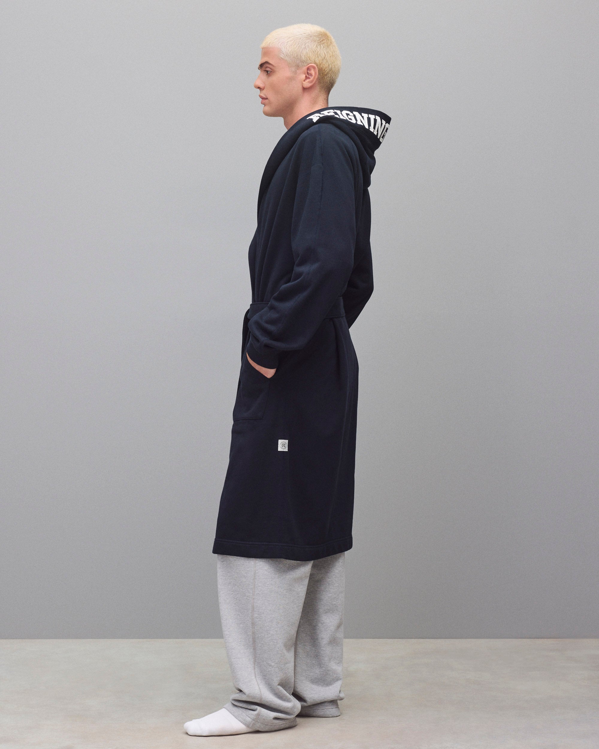Midweight Terry Logo Relaxed Hooded Robe | Reigning Champ