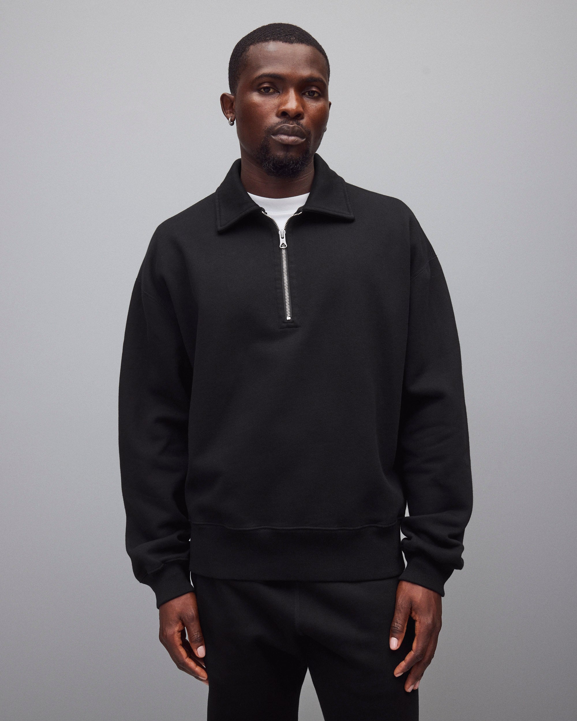 Brushed Fleece Relaxed Half Zip Sweatshirt | Reigning Champ
