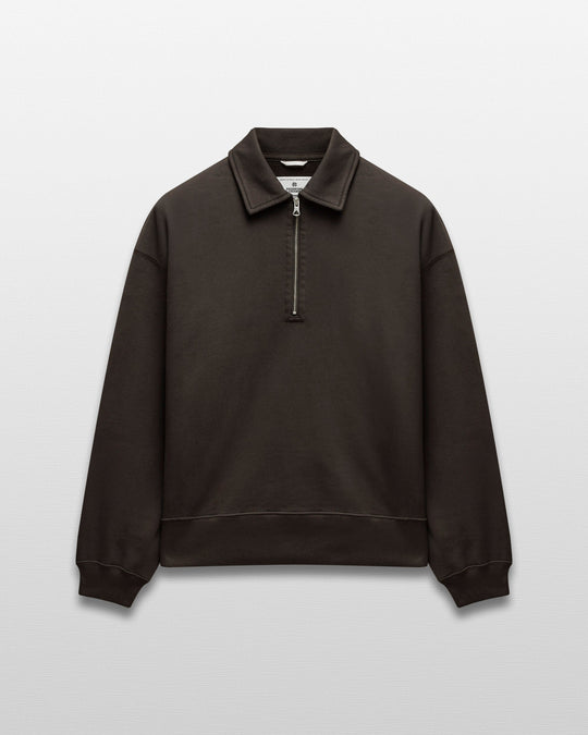 Brushed Fleece Relaxed Half Zip Sweatshirt