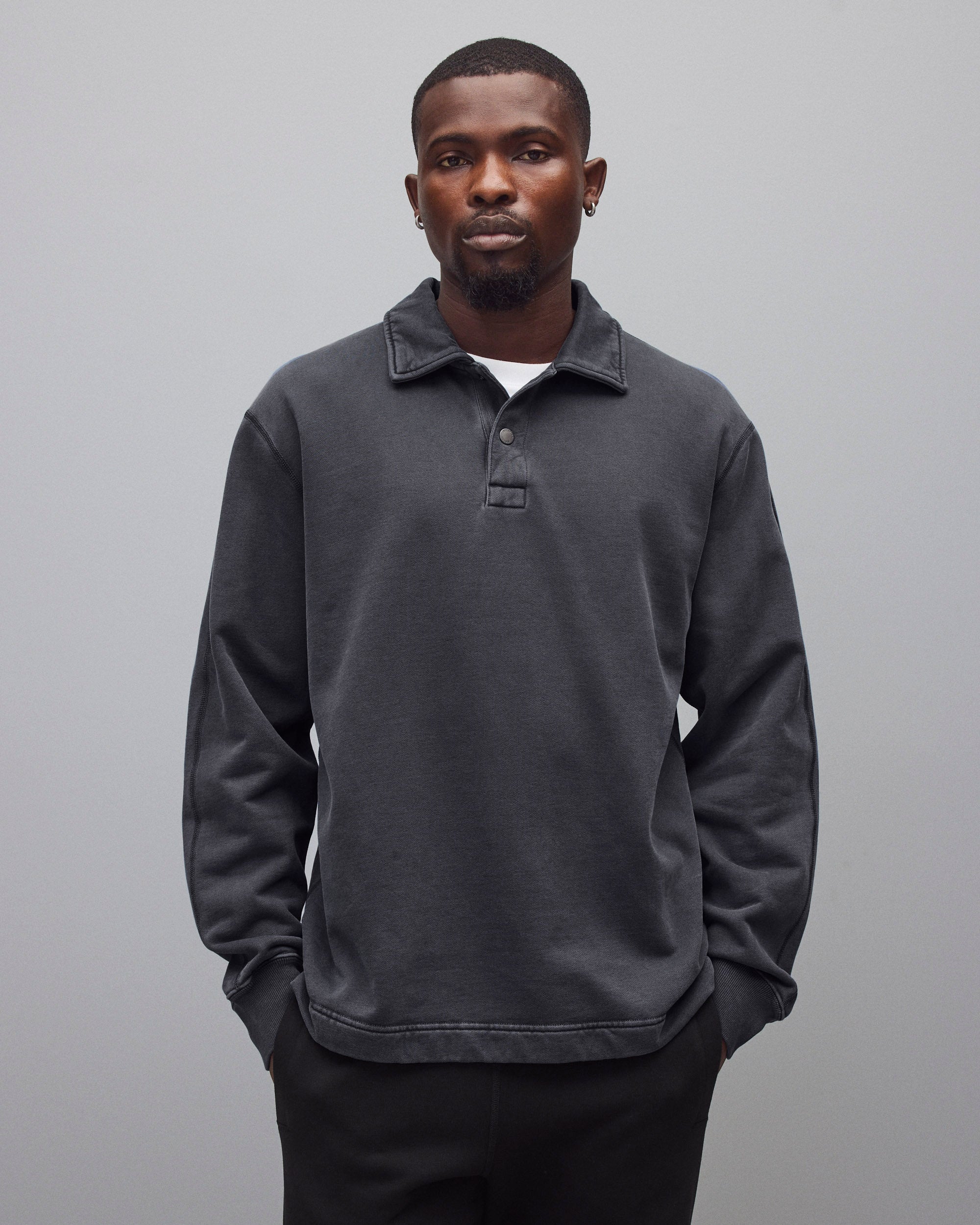 Midweight Terry Fadeaway Rugby Standard Sweatshirt | Reigning