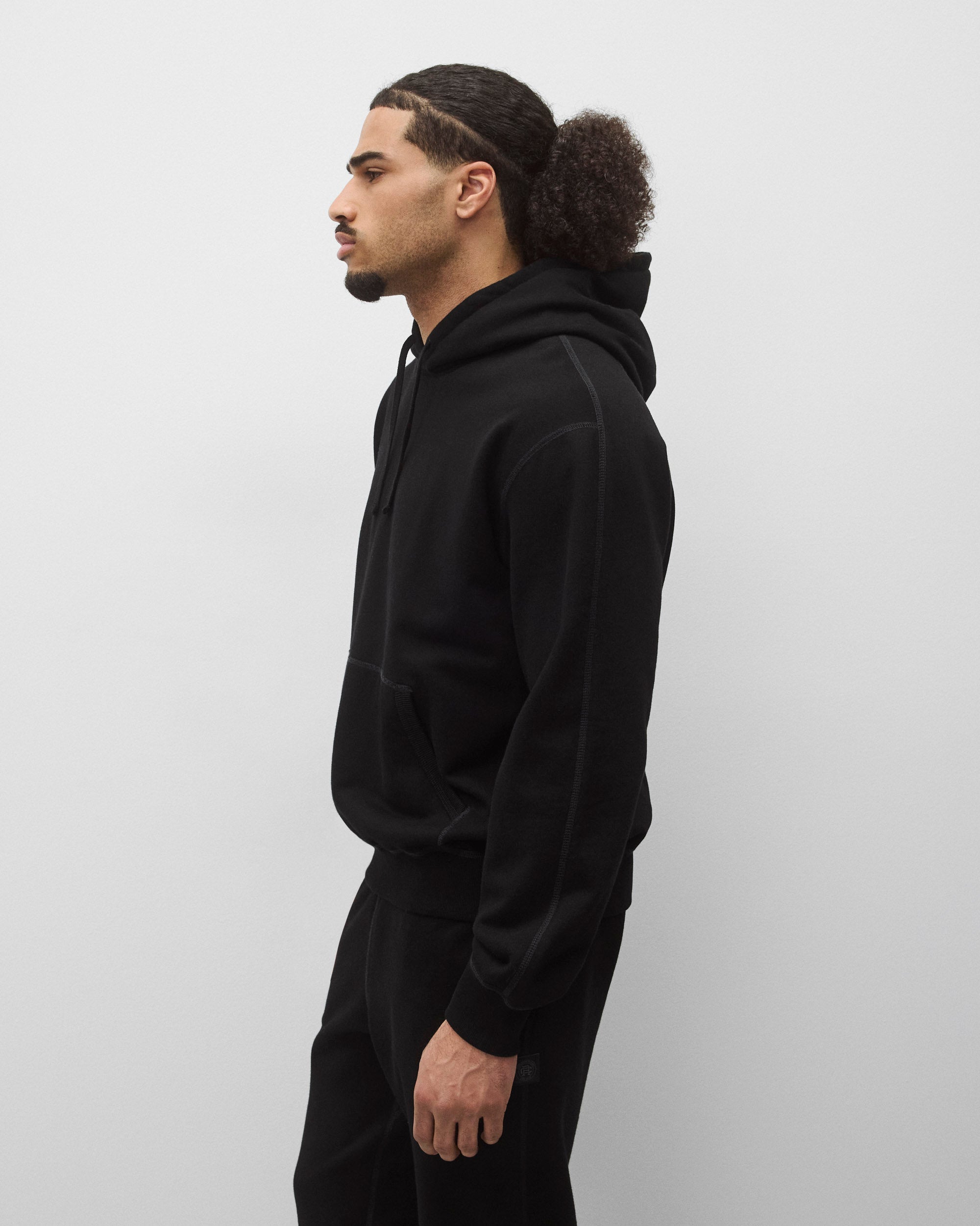 Kyoto Black Midweight Terry Standard Hoodie | Reigning Champ