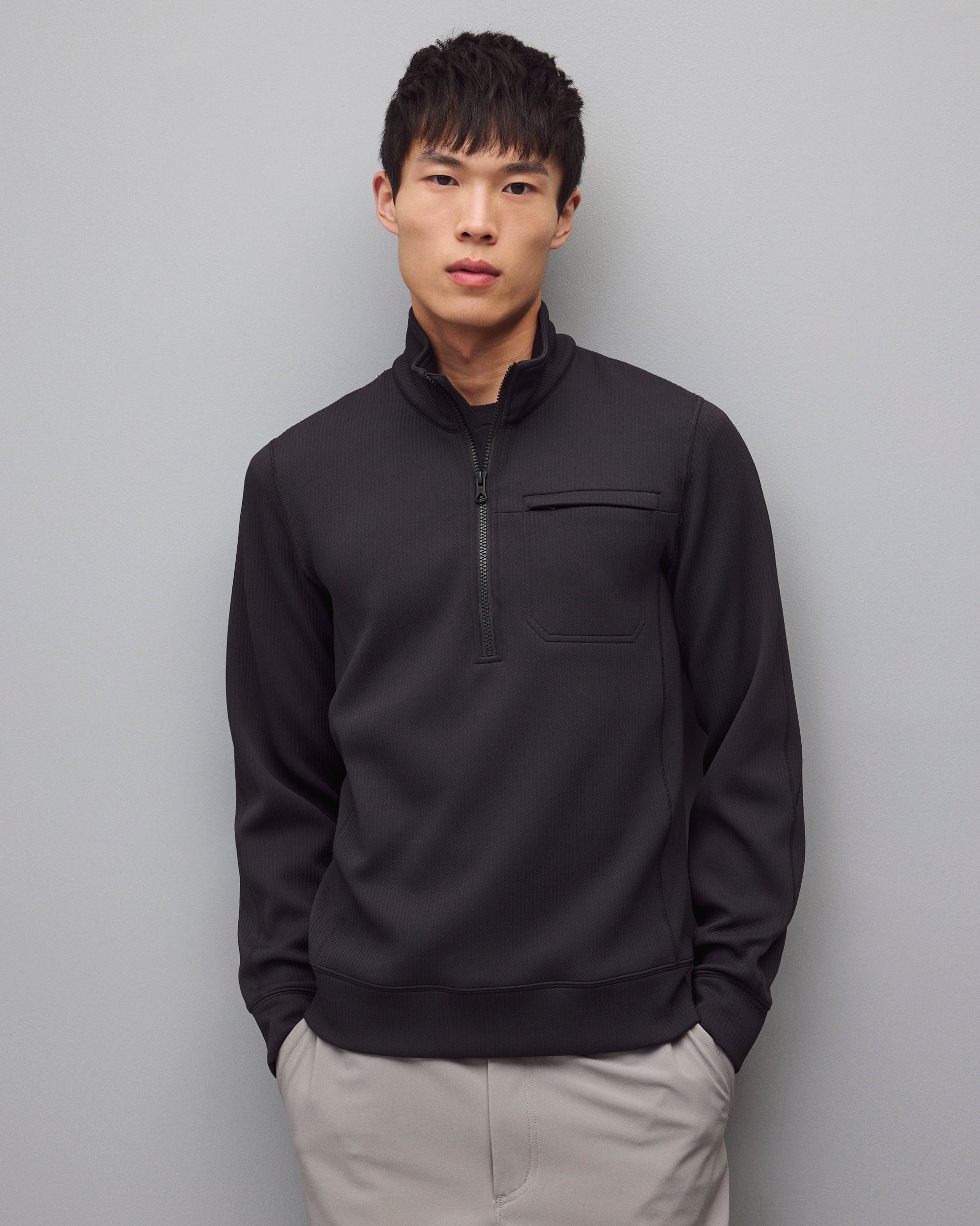 Double Knit Rally Slim Quarter Zip Reigning Champ Reigning