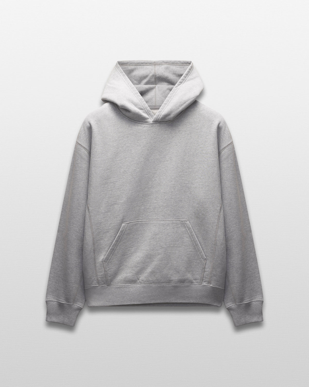 Brushed fleece hoodie with a fuller sweatshirt shape