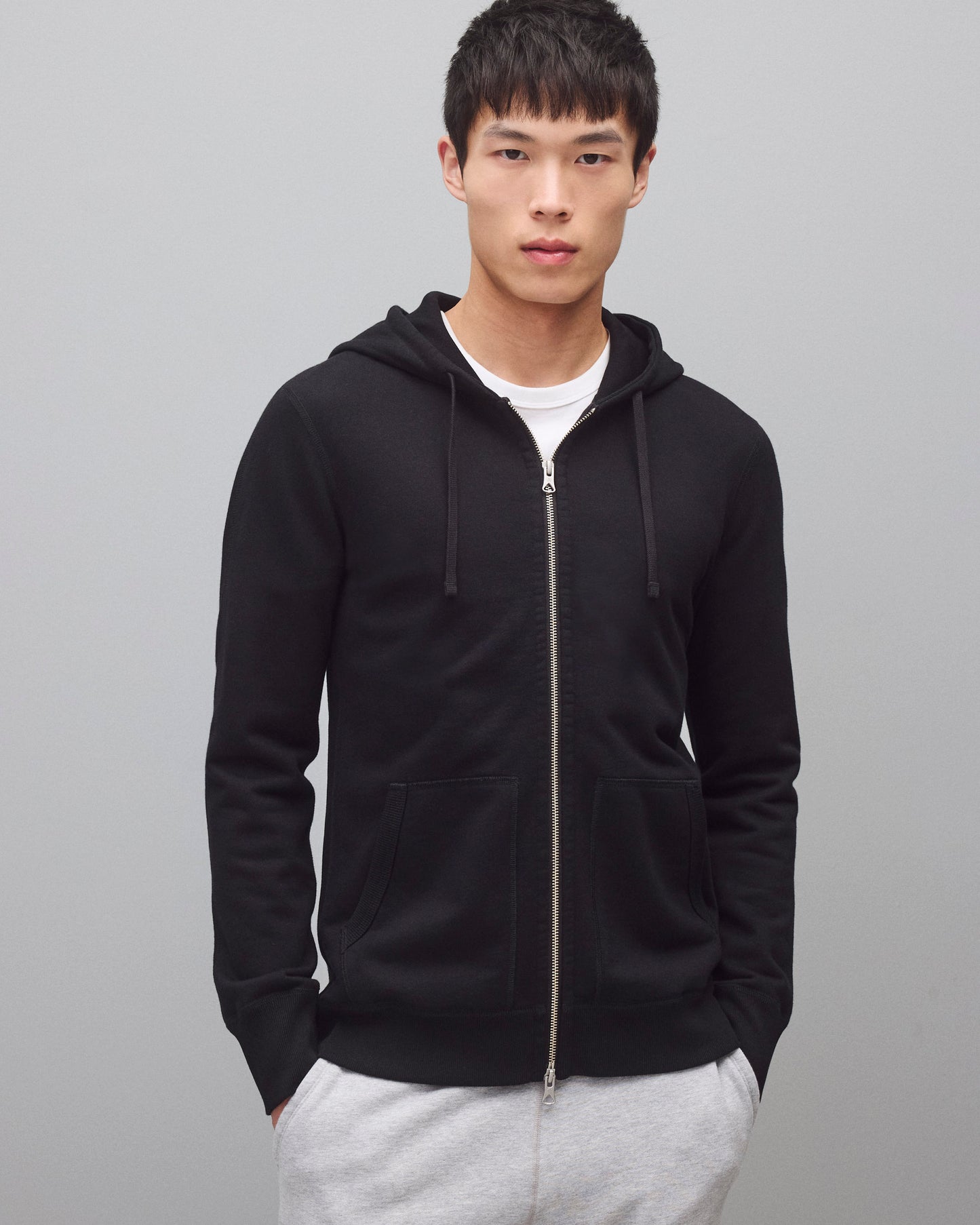 Midweight Terry Slim Zip Hoodie