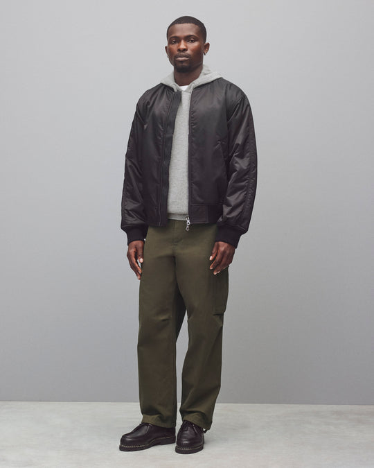 Nylon Twill Crew Jacket