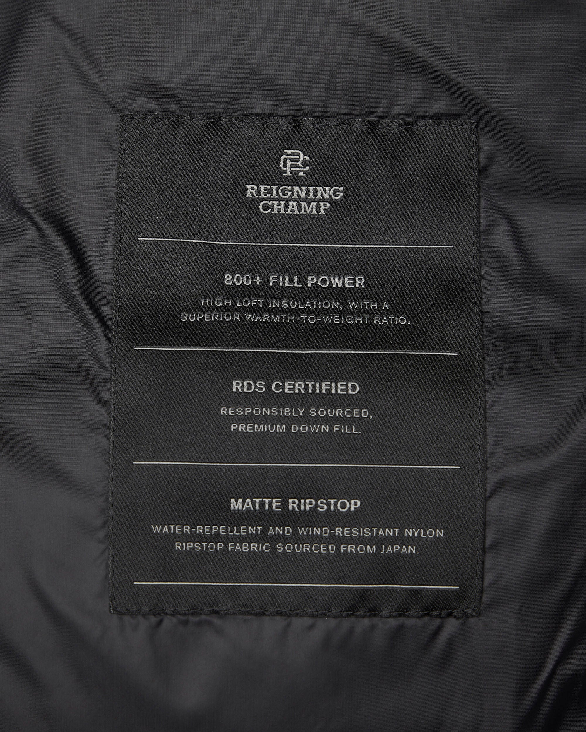 Matte Ripstop Franchise Hooded Down Jacket | Reigning Champ