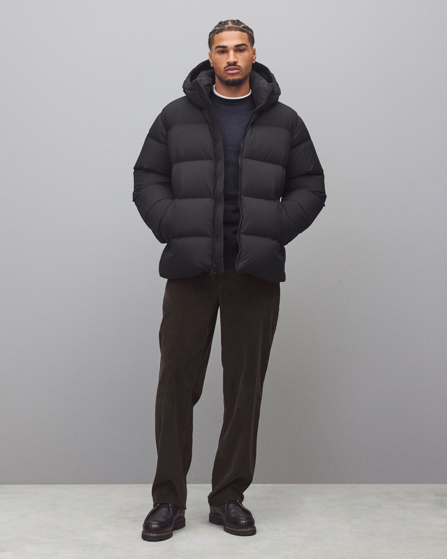 Matte Ripstop Franchise Hooded Down Jacket
