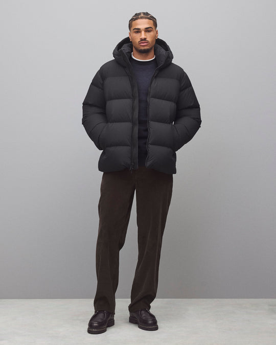 Matte Ripstop Franchise Hooded Down Jacket