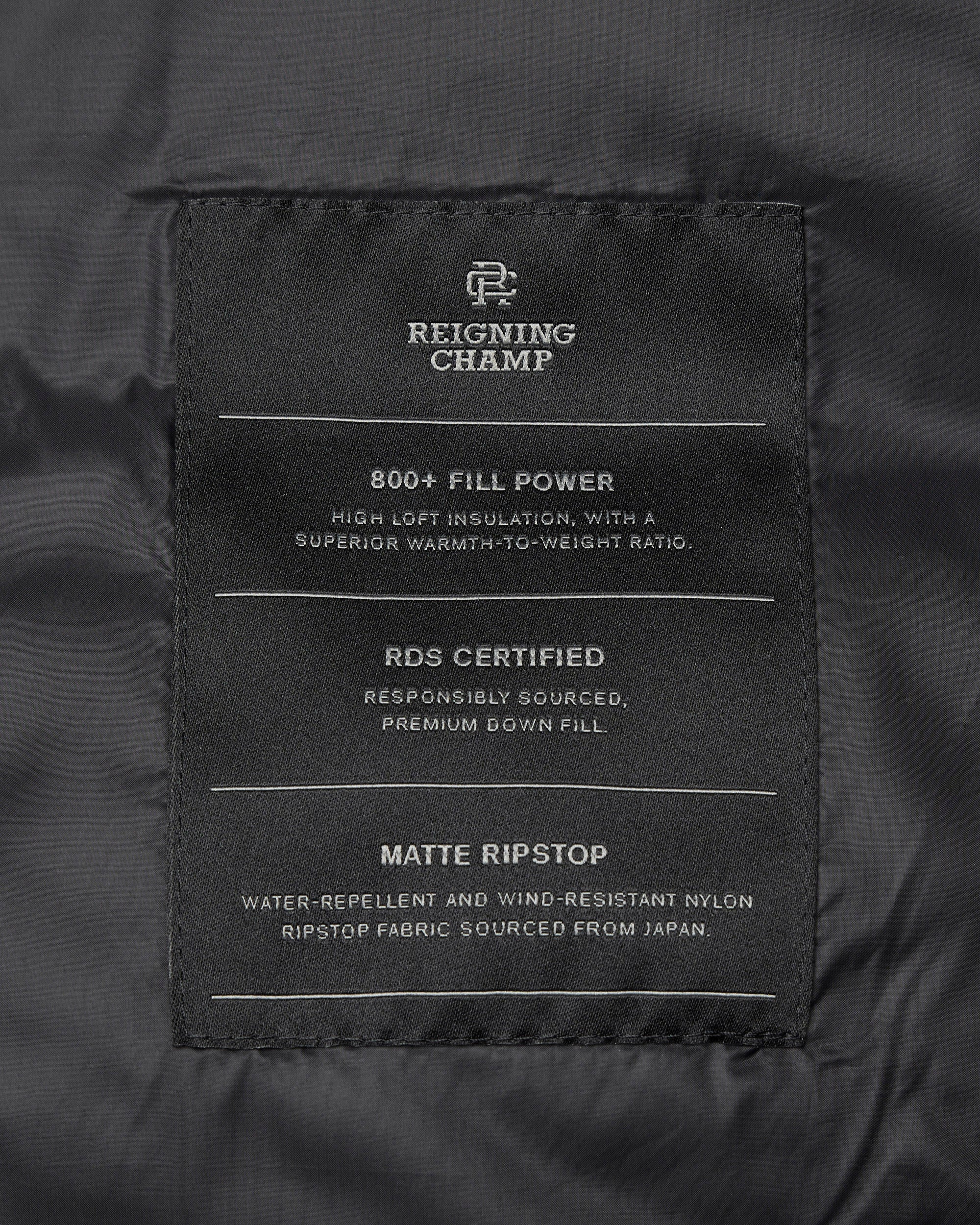 Matte Ripstop Franchise Hooded Down Jacket | Reigning Champ