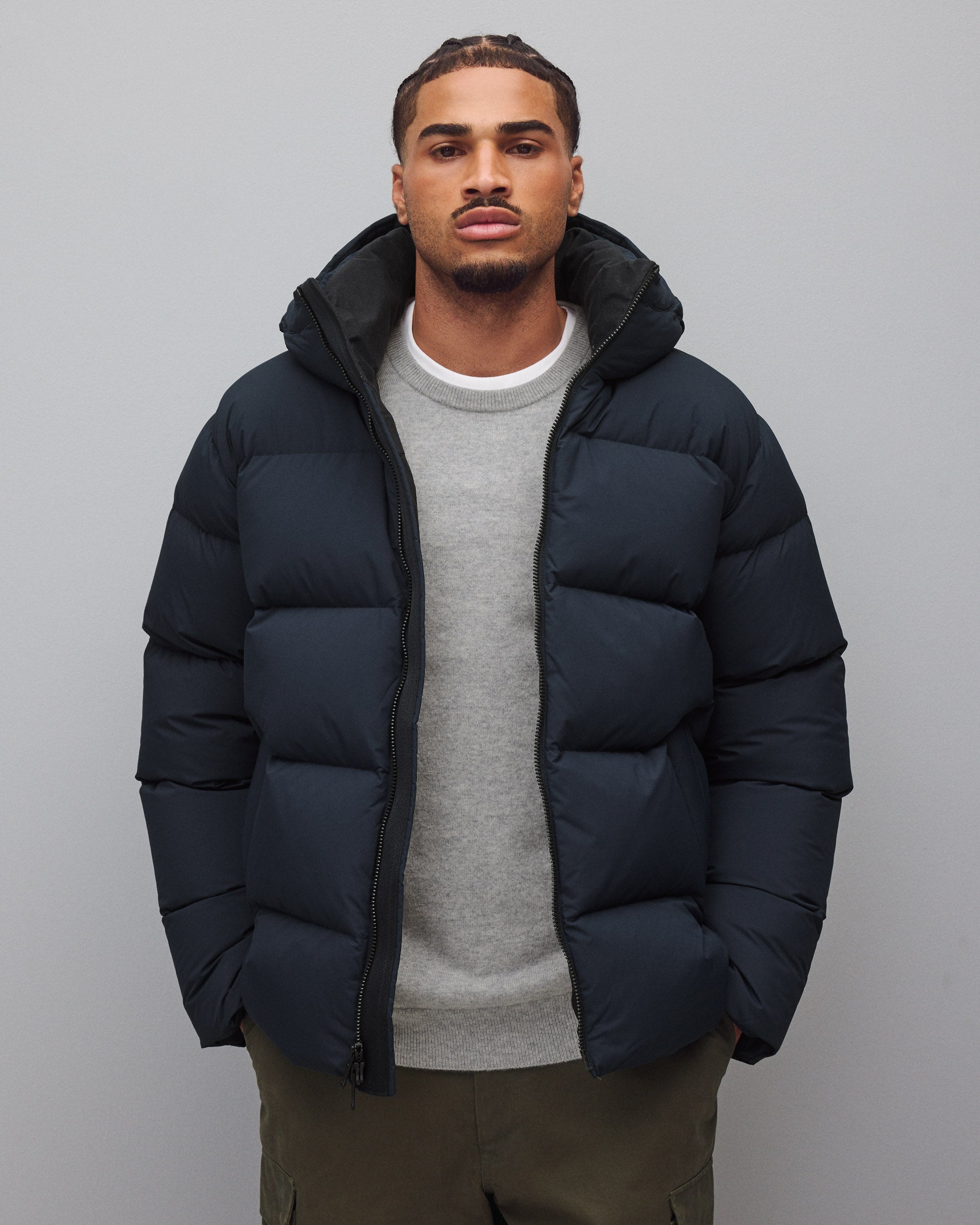 Matte Ripstop Franchise Hooded Down Jacket | Reigning Champ