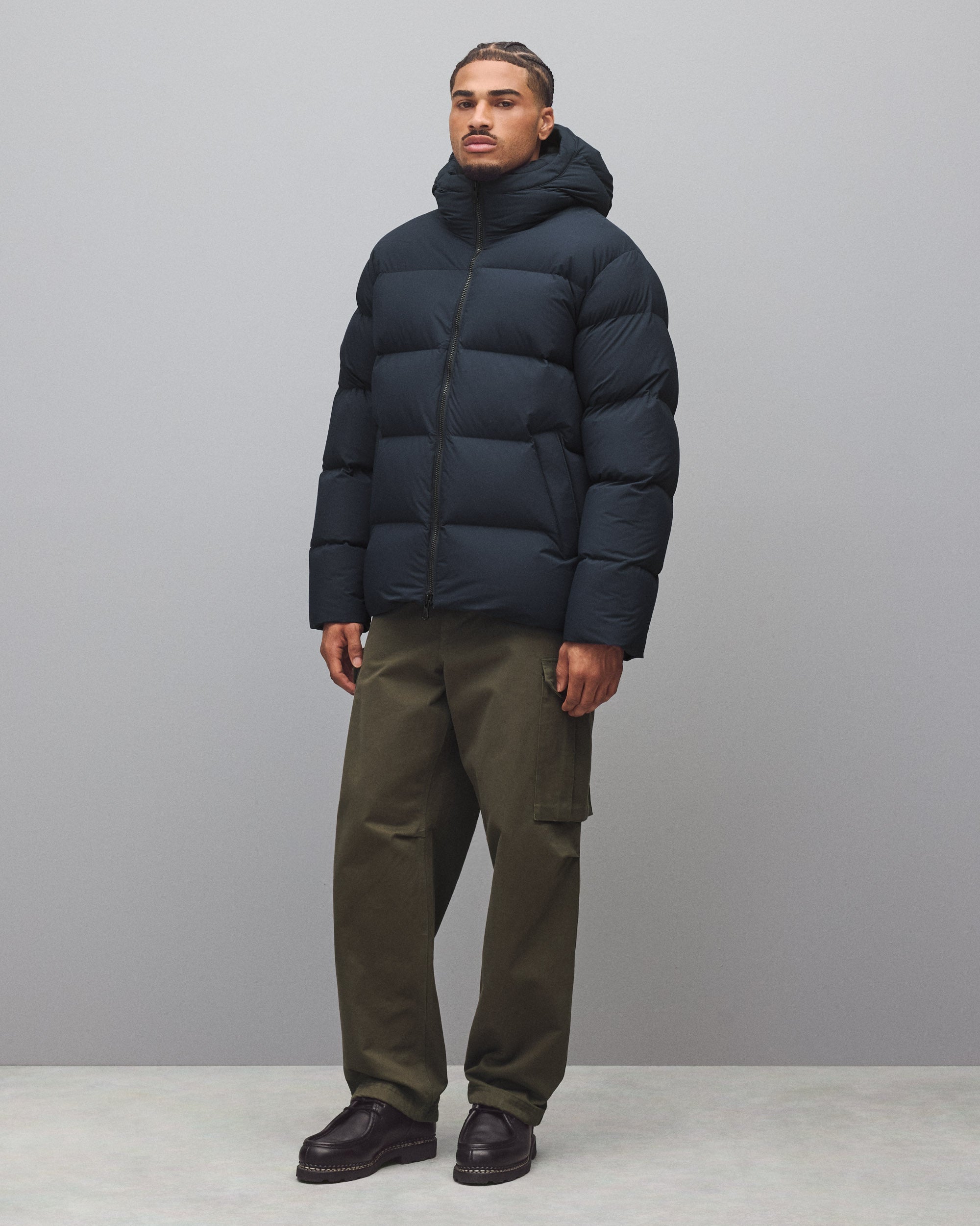 ク*リ様 REIGNINGCHAMPレイニングチャンプダウンジャケット Sブラッ Matte Ripstop Franchise Hooded Down Jacket | Reigning Champ