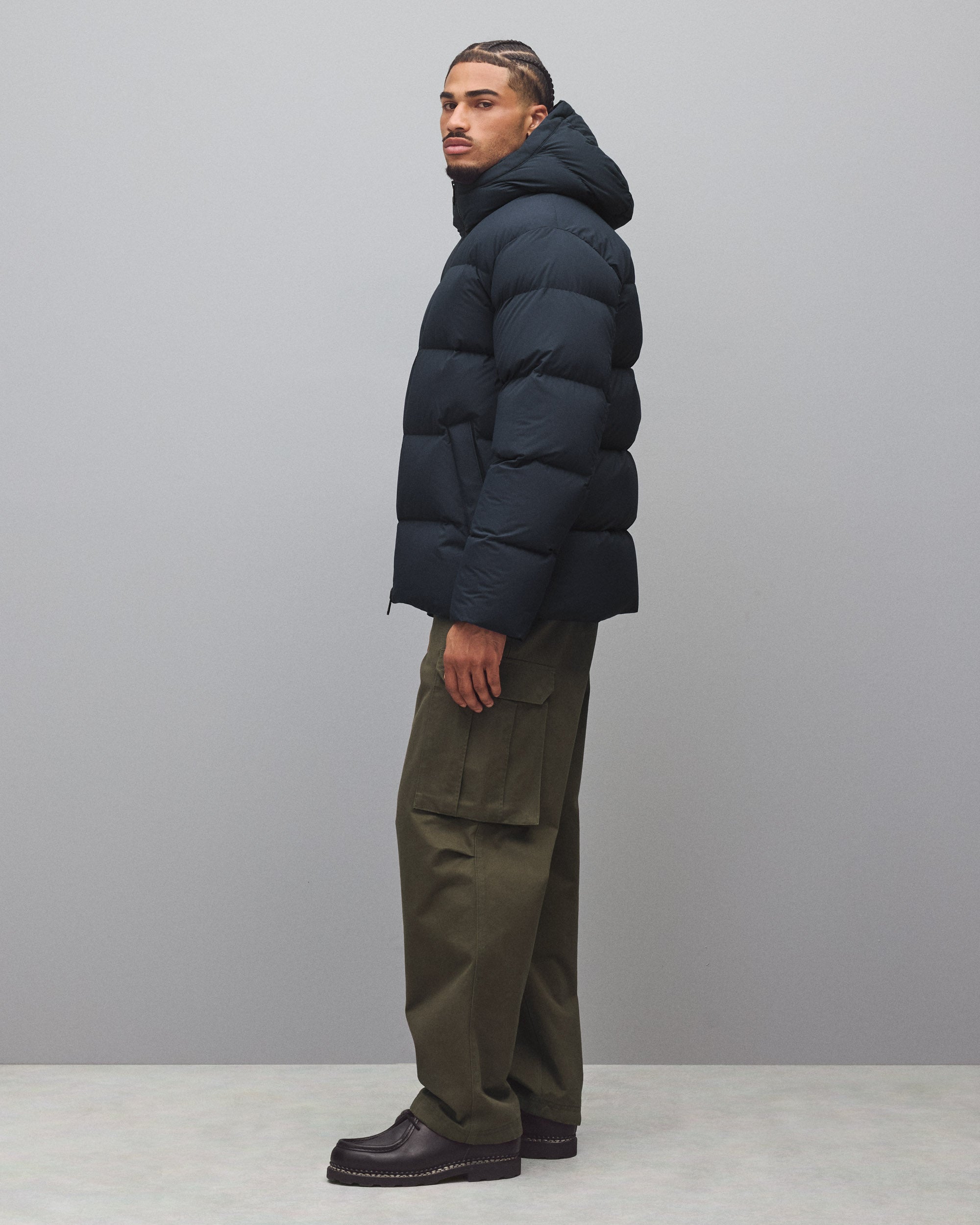 Matte Ripstop Franchise Hooded Down Jacket | Reigning Champ