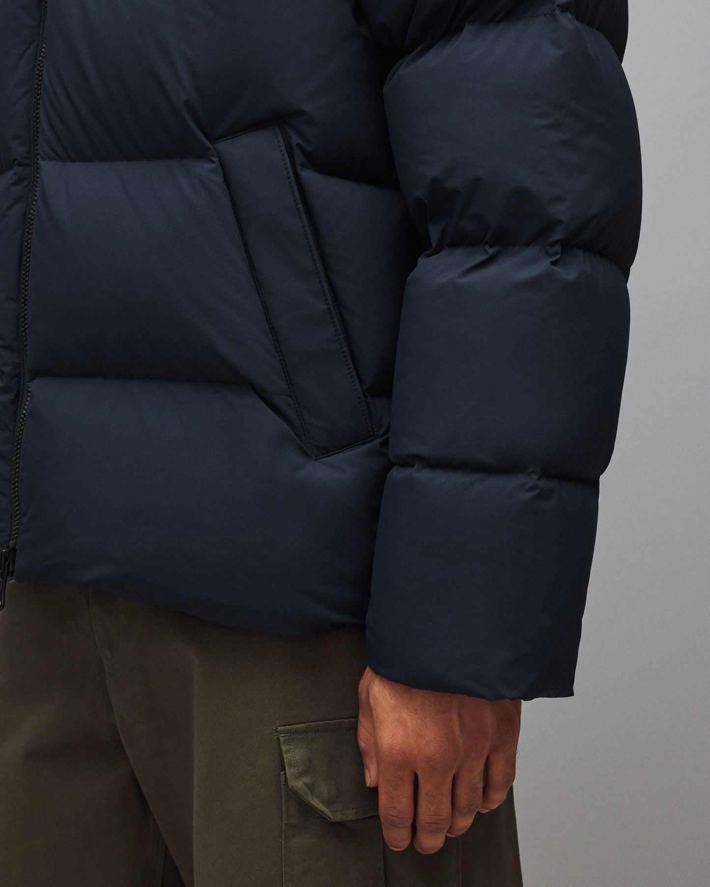 Matte Ripstop Franchise Hooded Down Jacket