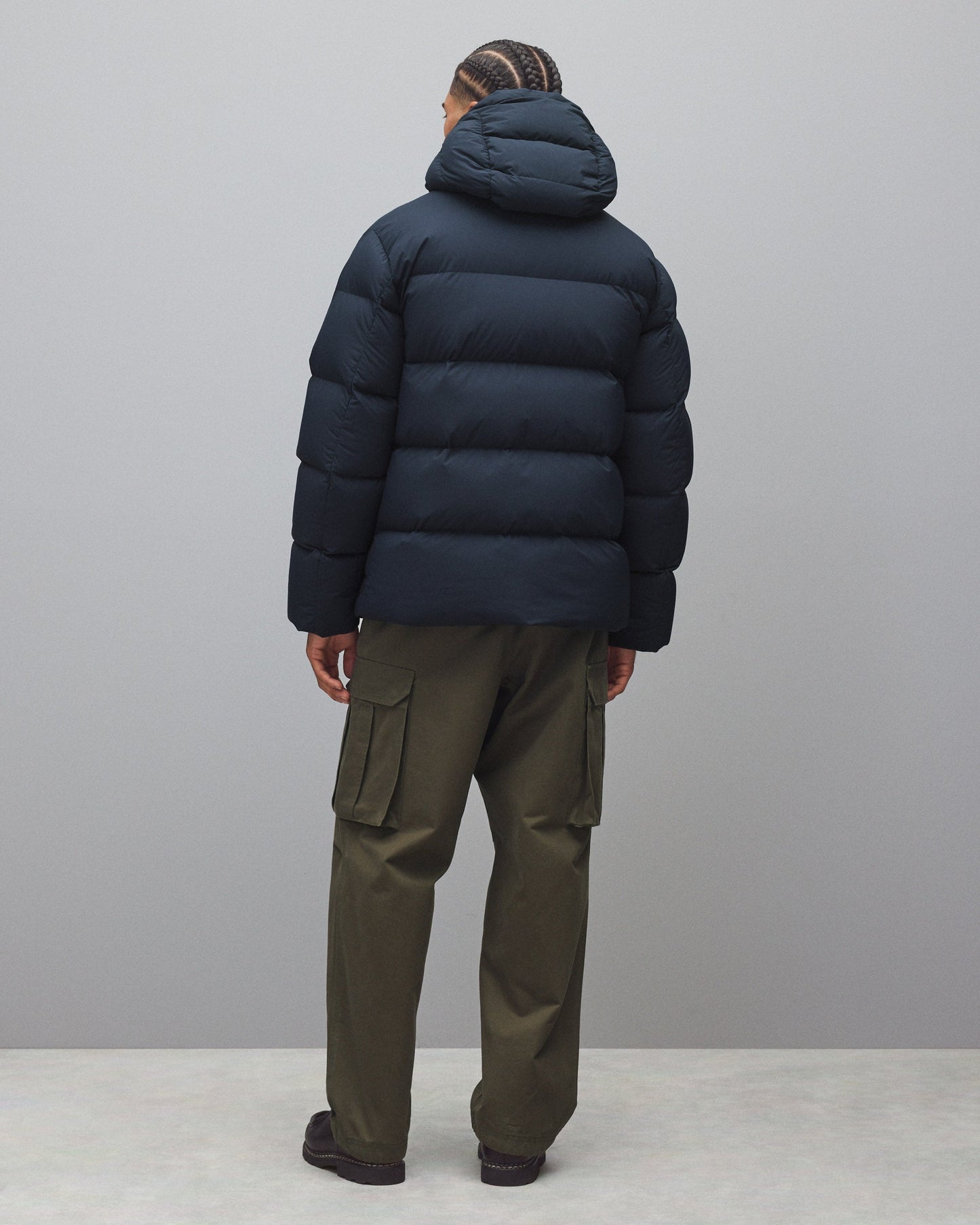 Matte Ripstop Franchise Hooded Down Jacket