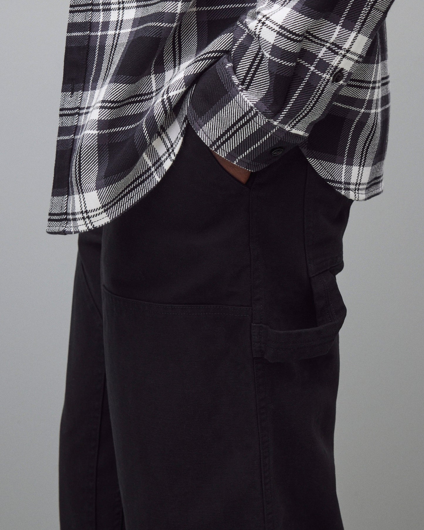 Cotton Canvas Relaxed Double Knee Pant