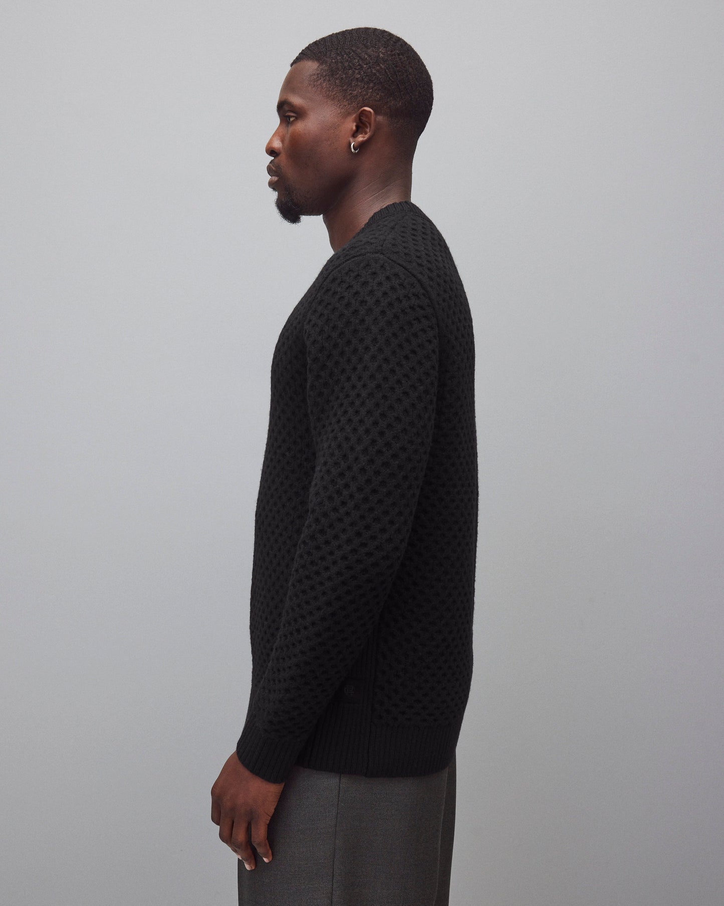 Merino Honeycomb Crewneck