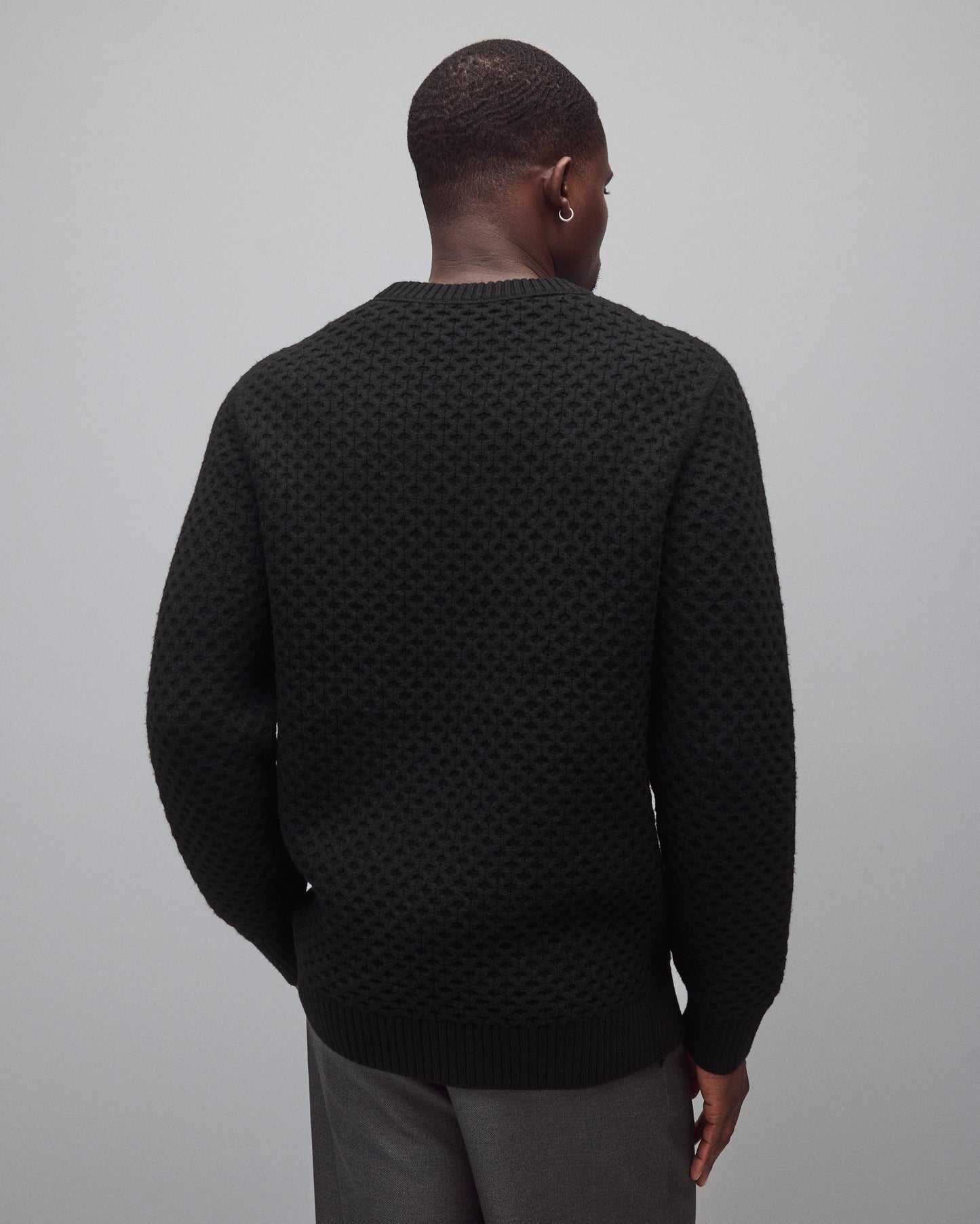 Merino Honeycomb Crewneck