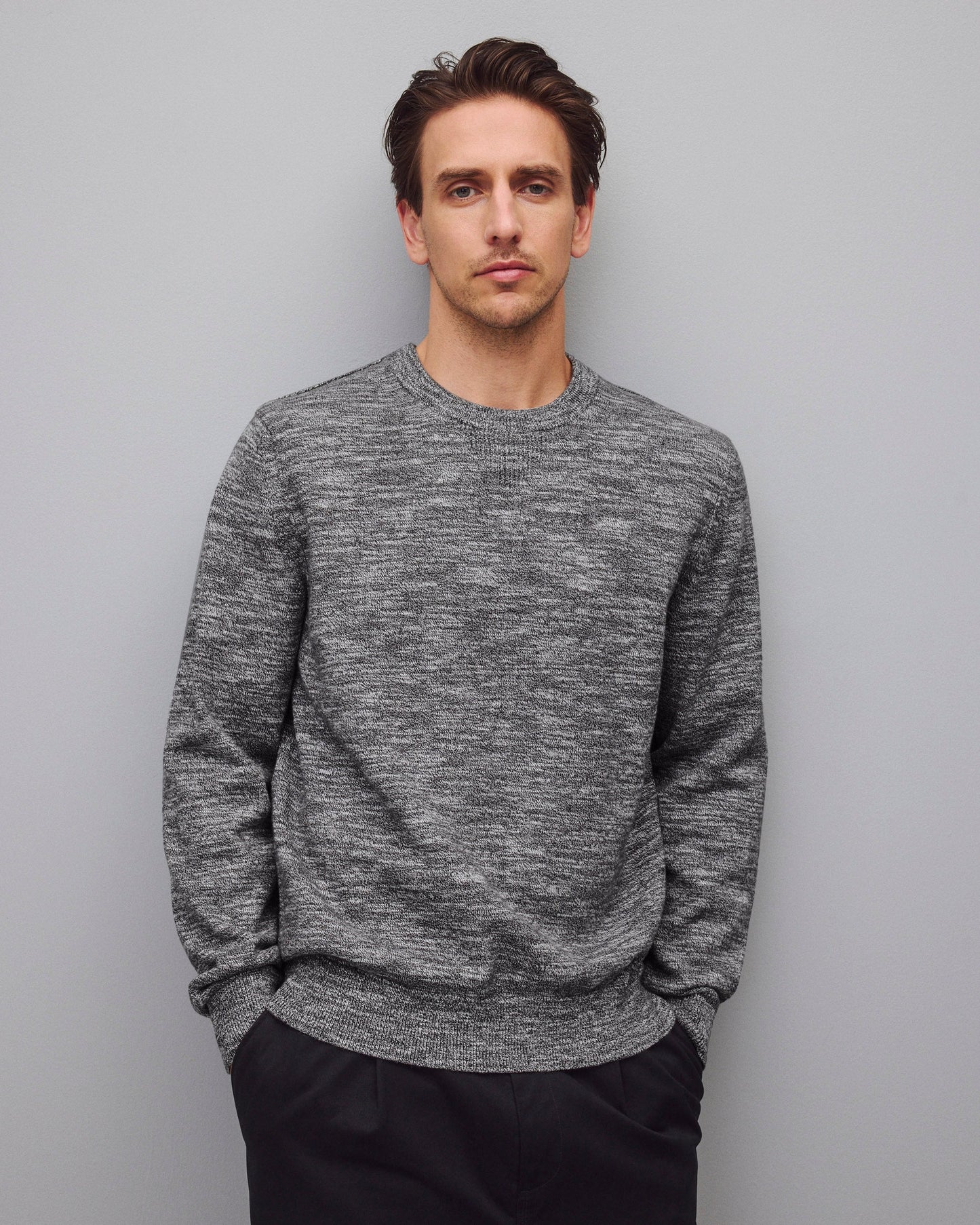 Cotton Slub Laurel Crewneck