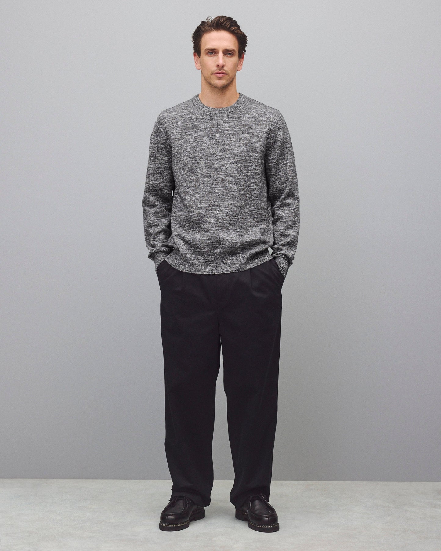 Cotton Slub Laurel Crewneck