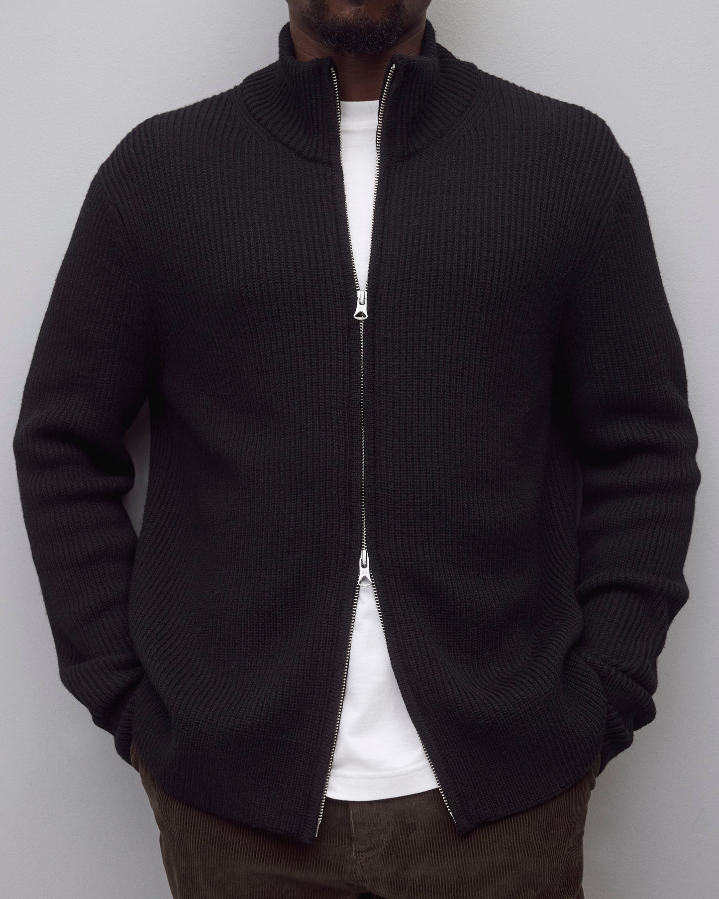 Merino Rib Vinnie Track Jacket