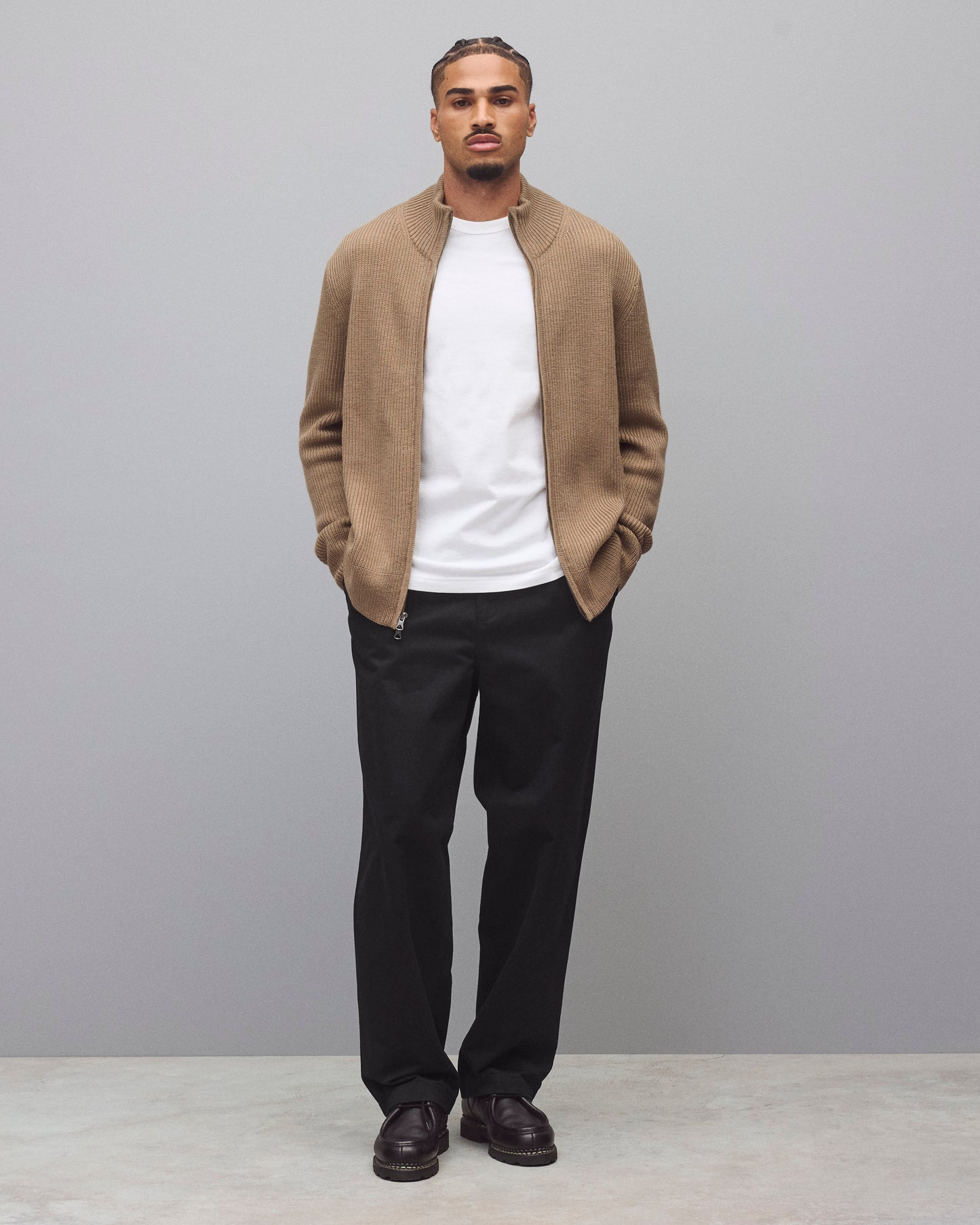 Merino Rib Vinnie Track Jacket