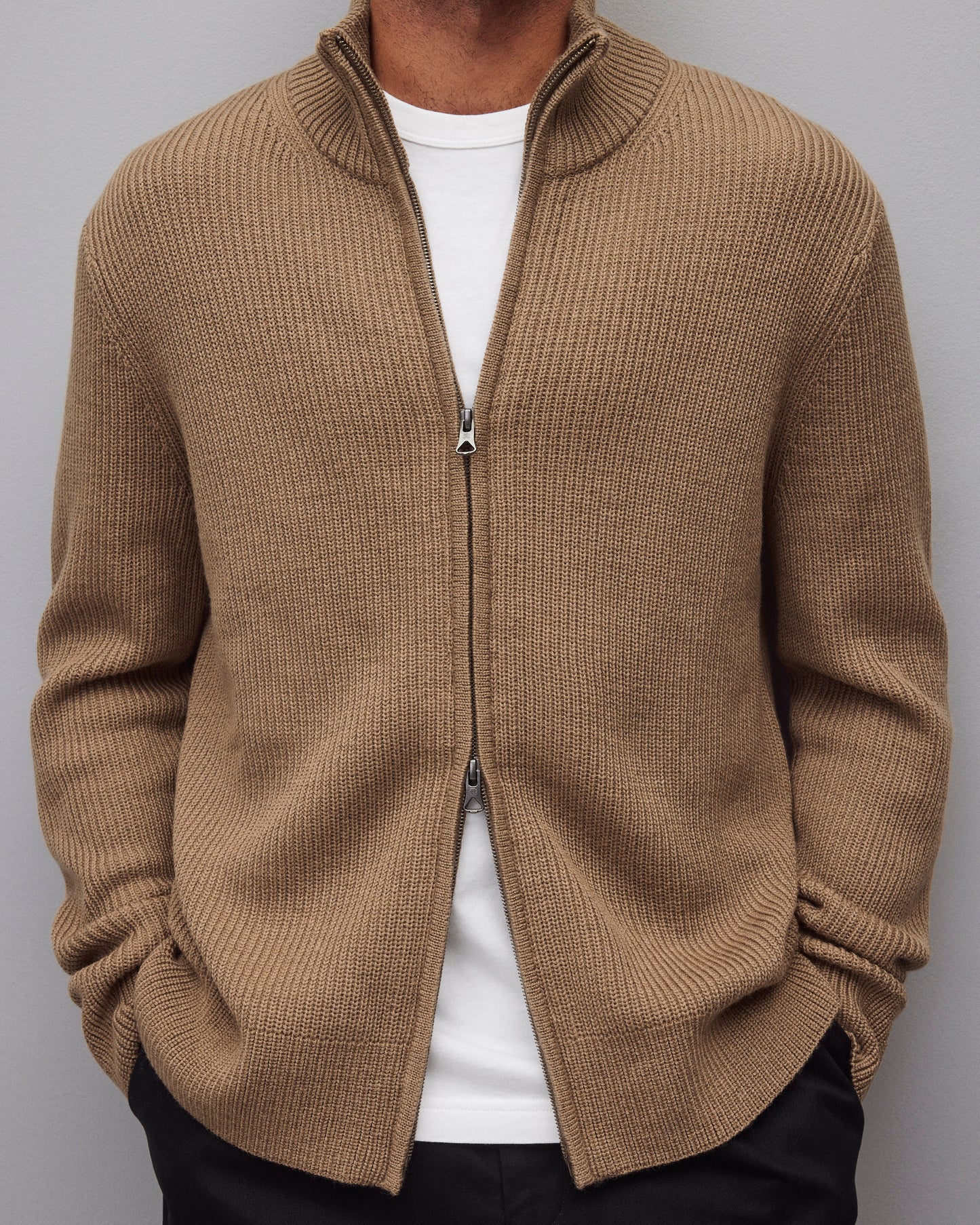 Merino Rib Vinnie Track Jacket