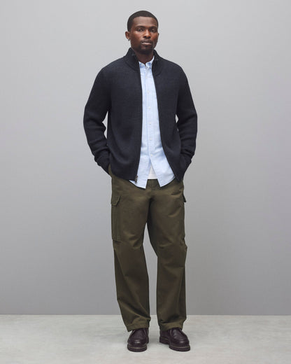 Merino Rib Vinnie Track Jacket