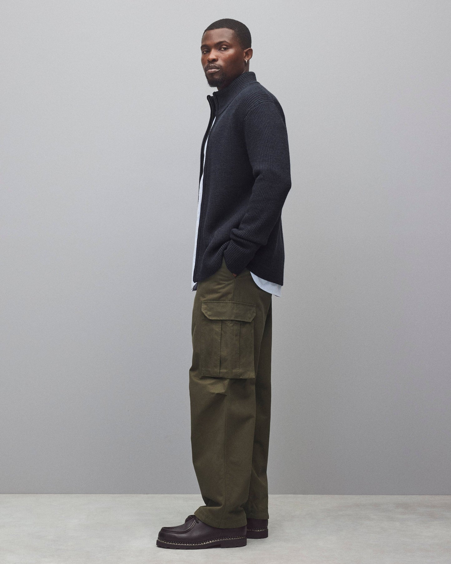 Merino Rib Vinnie Track Jacket