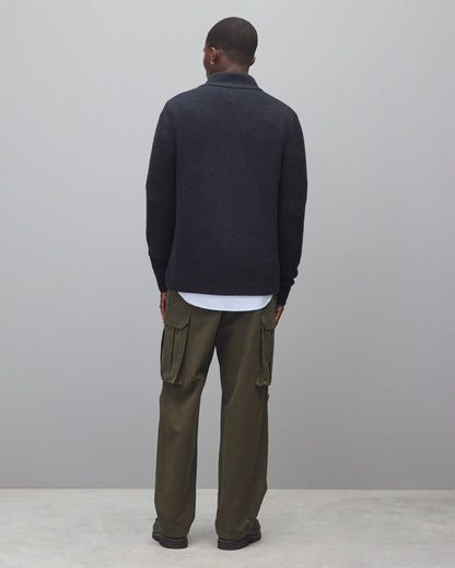 Merino Rib Vinnie Track Jacket