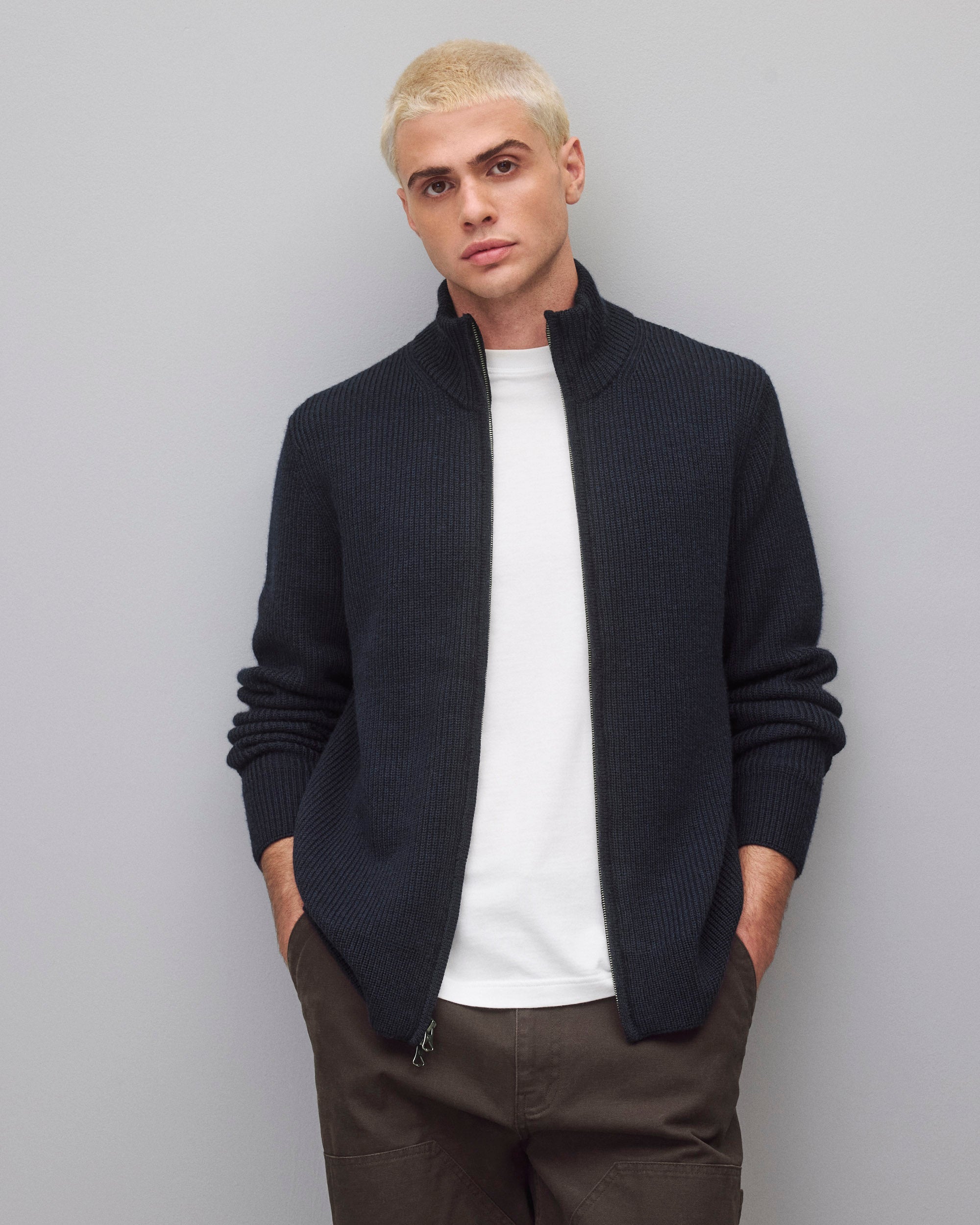 Merino Rib Vinnie Track Jacket | Reigning Champ | Reigning Champ US