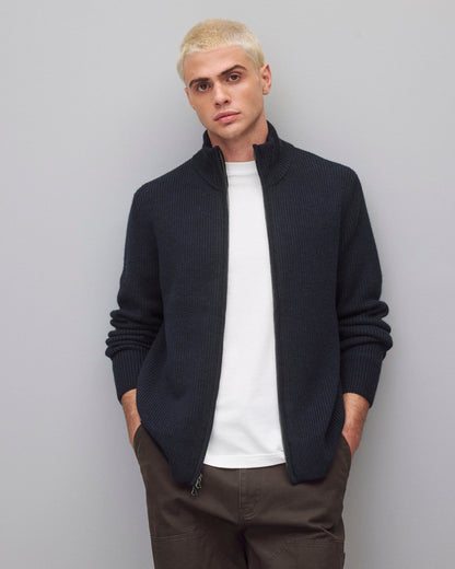 Merino Rib Vinnie Track Jacket