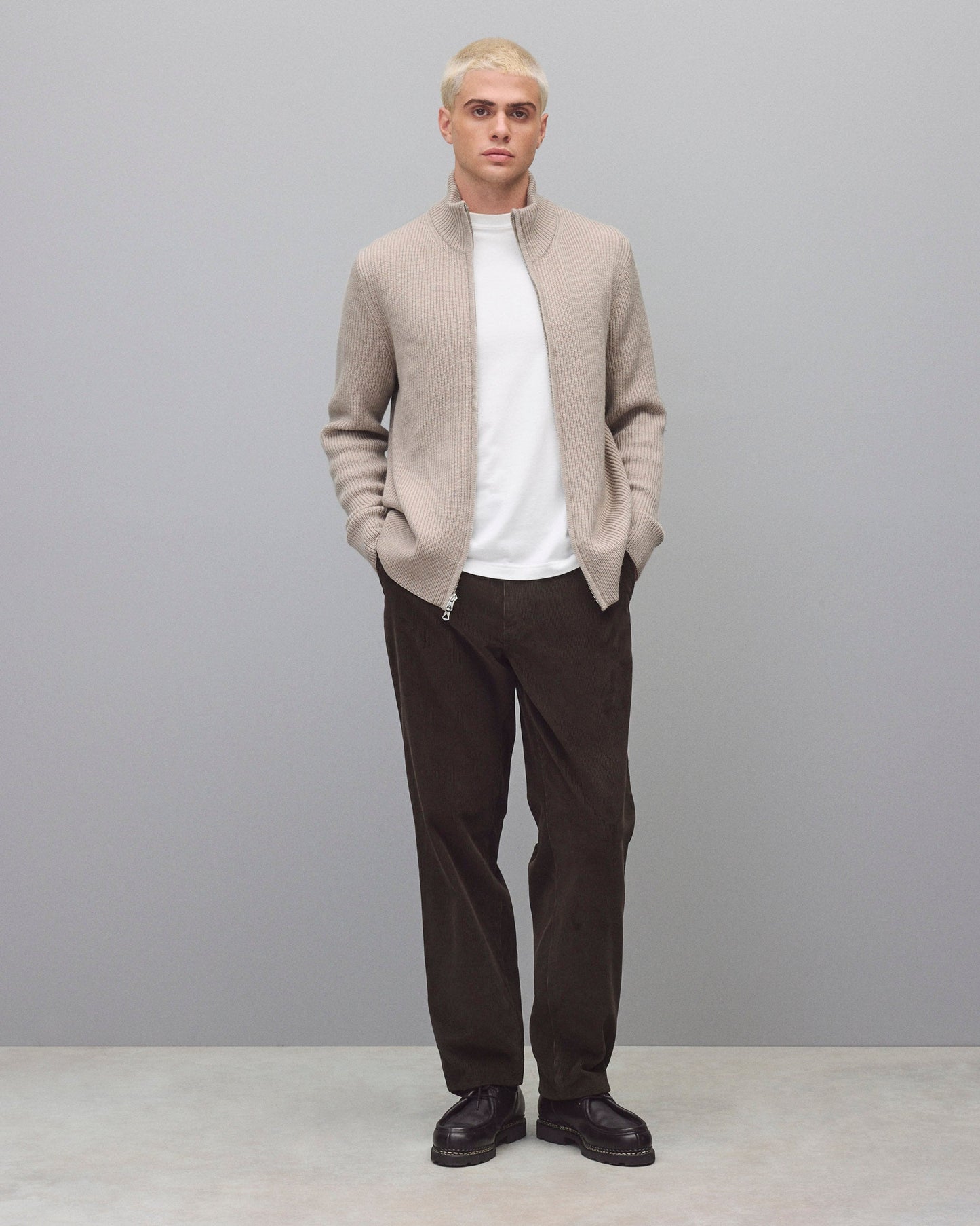 Merino Rib Vinnie Track Jacket