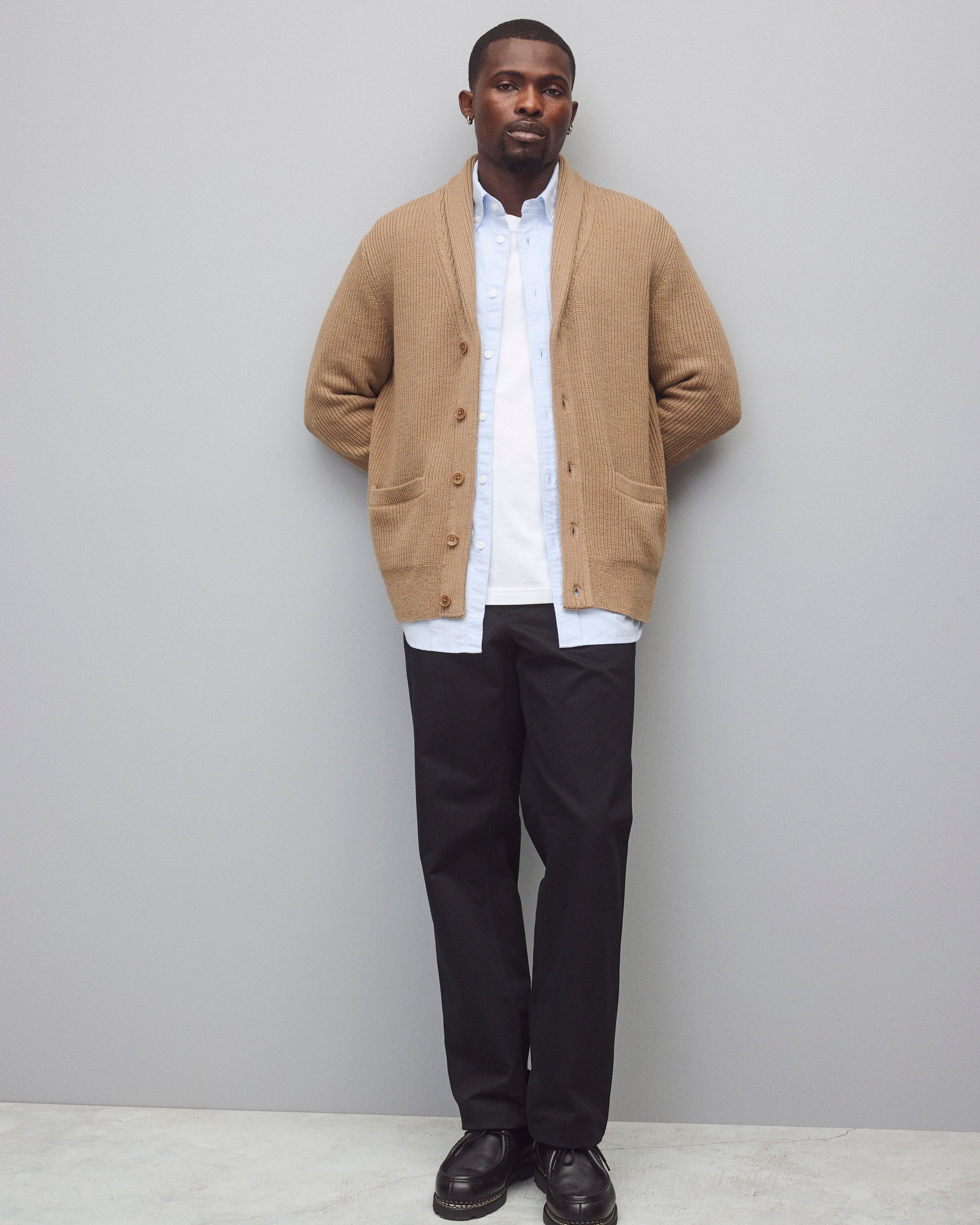 Merino Rib Vinnie Shawl Cardigan | Reigning Champ | Reigning Champ US Merino Rib Vinnie Shawl Cardigan | Reigning Champ | Reigning Champ US