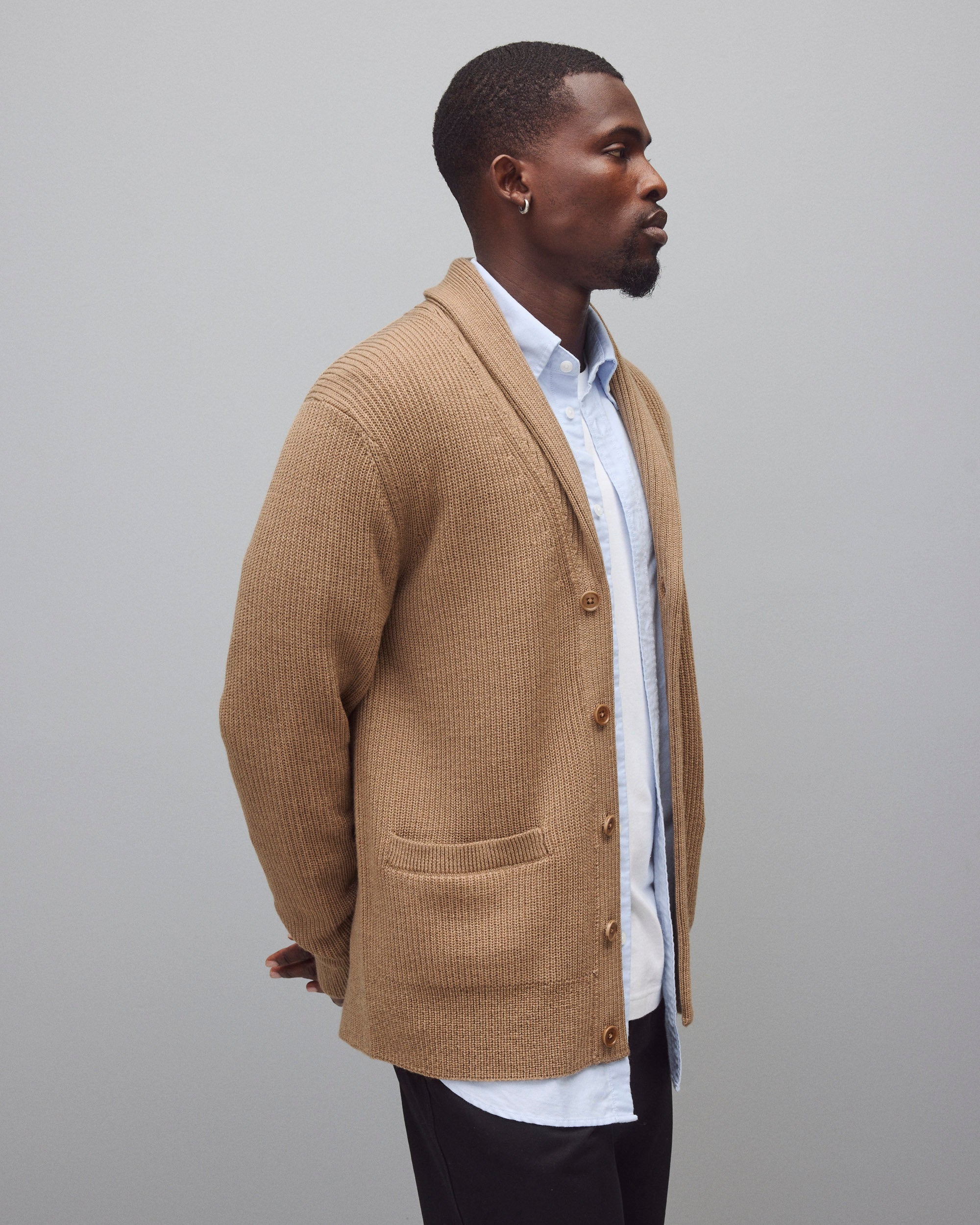 Merino Rib Vinnie Shawl Cardigan | Reigning Champ | Reigning Champ US