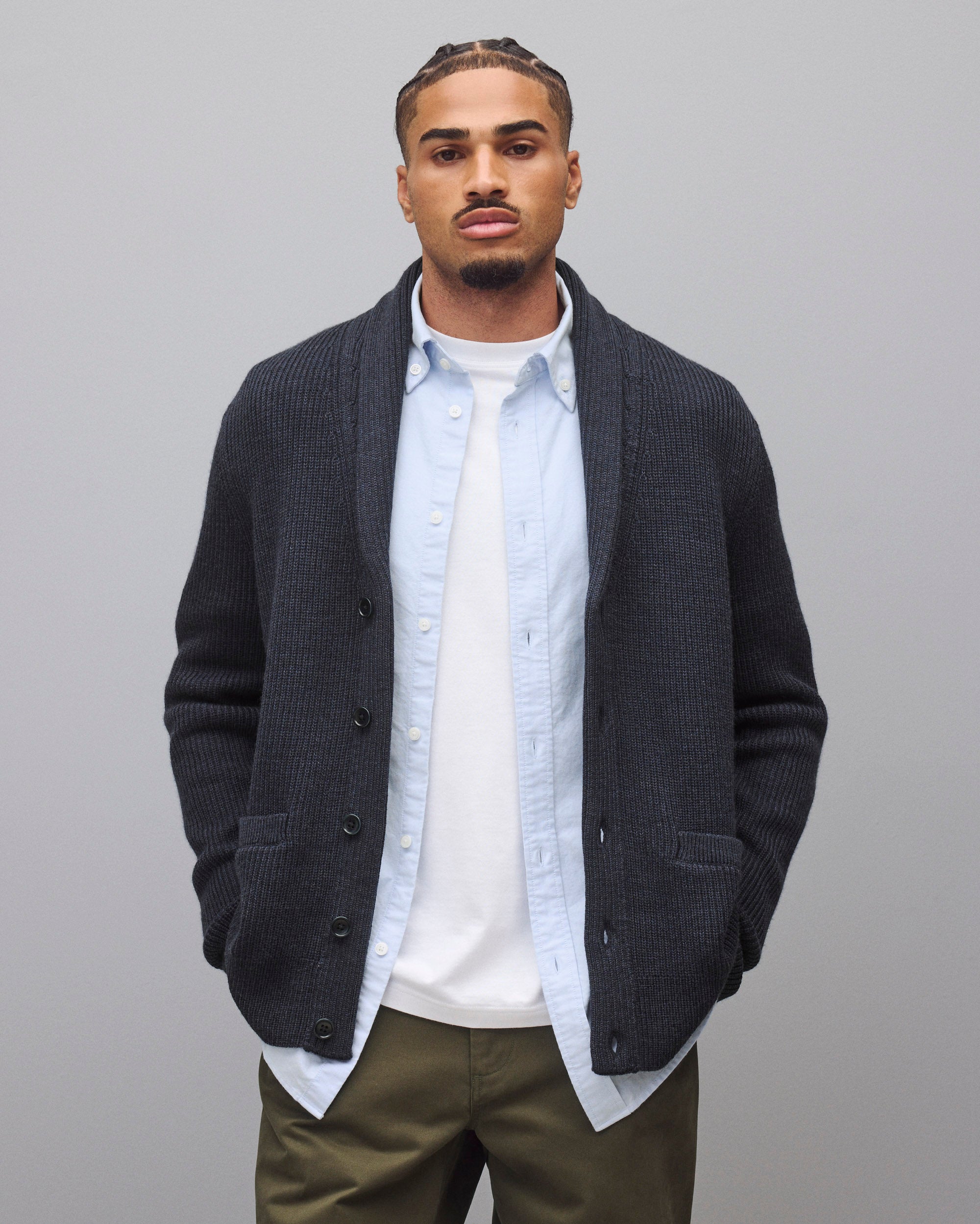 Merino Rib Vinnie Shawl Cardigan | Reigning Champ | Reigning Champ US