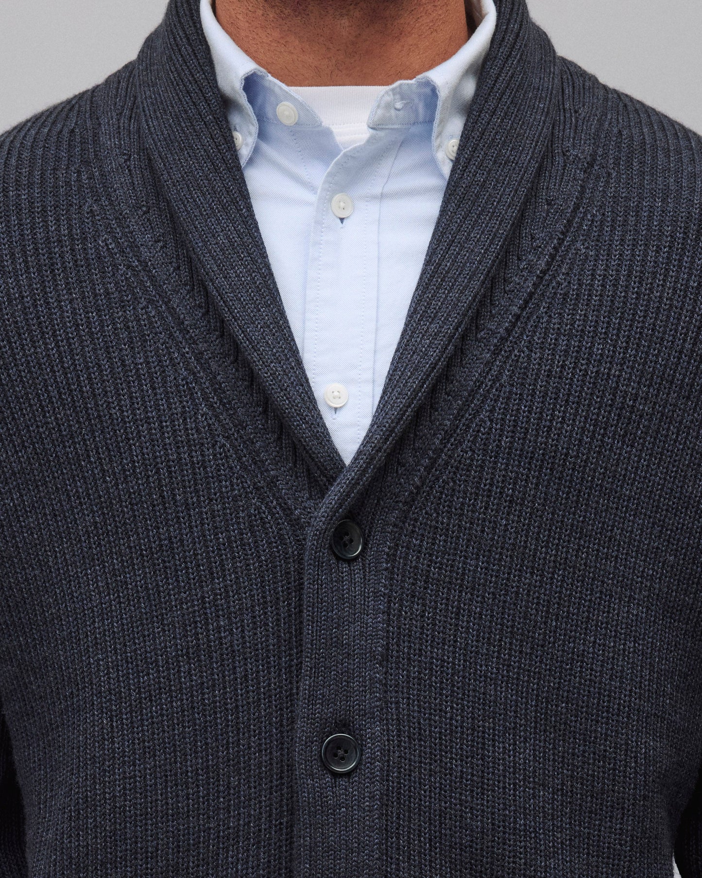 Merino Rib Vinnie Shawl Cardigan