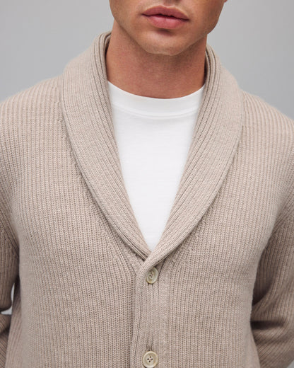 Merino Rib Vinnie Shawl Cardigan