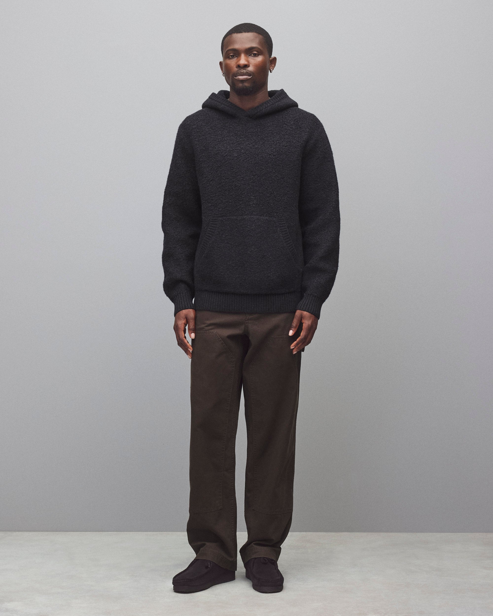 BRISTOL REIGNING CHAMP フーディ黒 L Double Knit Rally Slim Zip Hoodie | Reigning Champ | Reigning Champ US