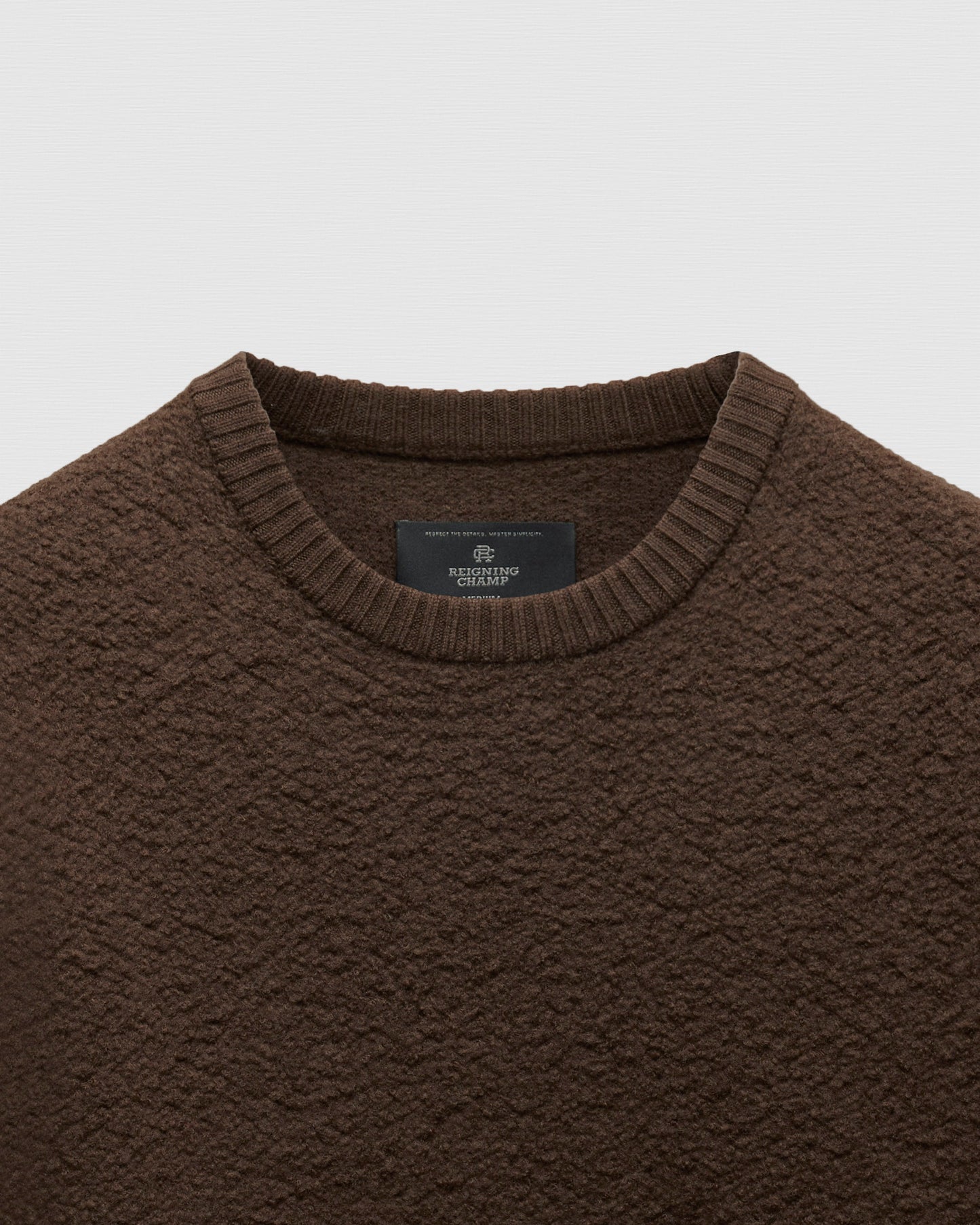 Textured Boucle Turf Crewneck