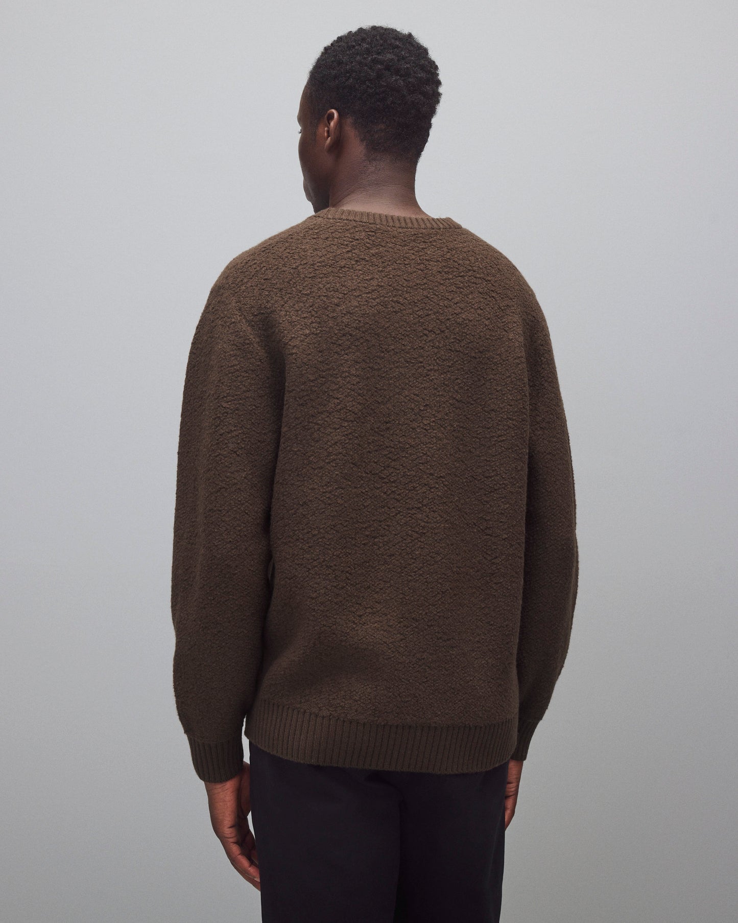 Textured Boucle Turf Crewneck