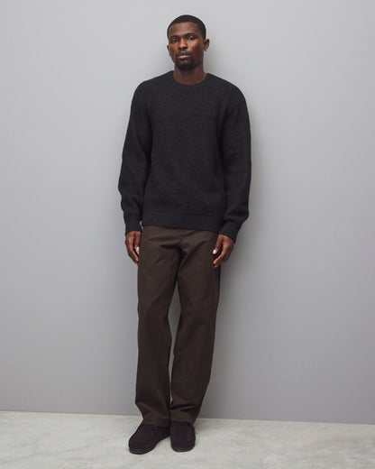 Textured Boucle Turf Crewneck