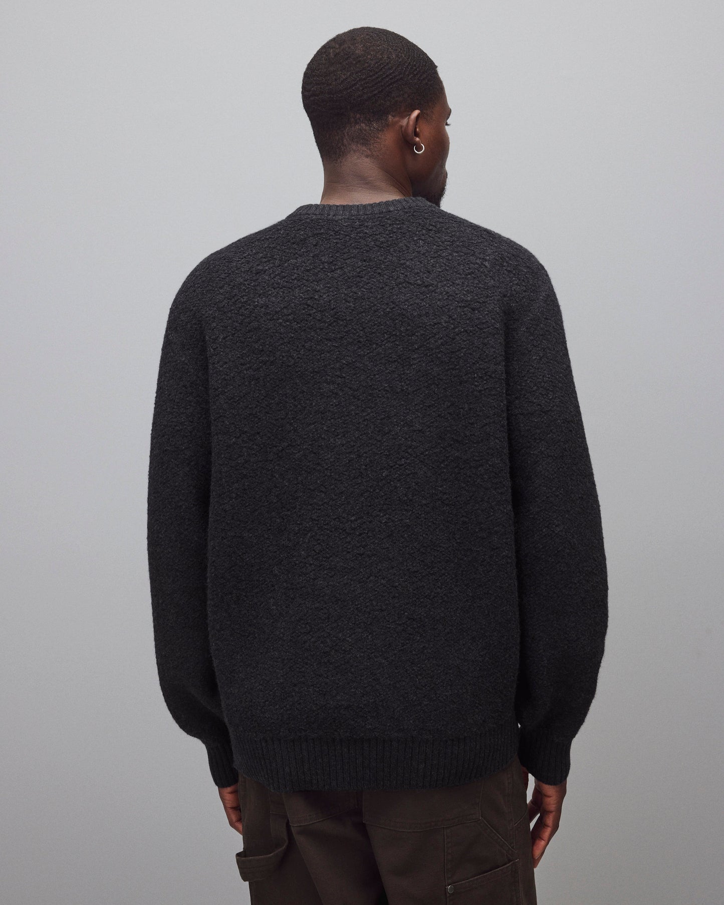 Textured Boucle Turf Crewneck