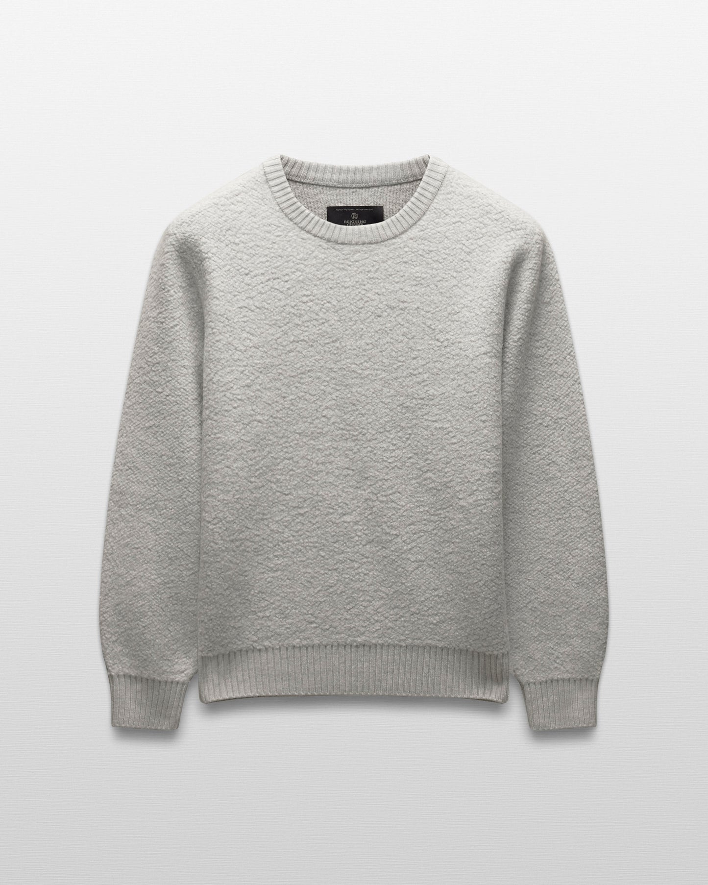 Textured Boucle Turf Crewneck