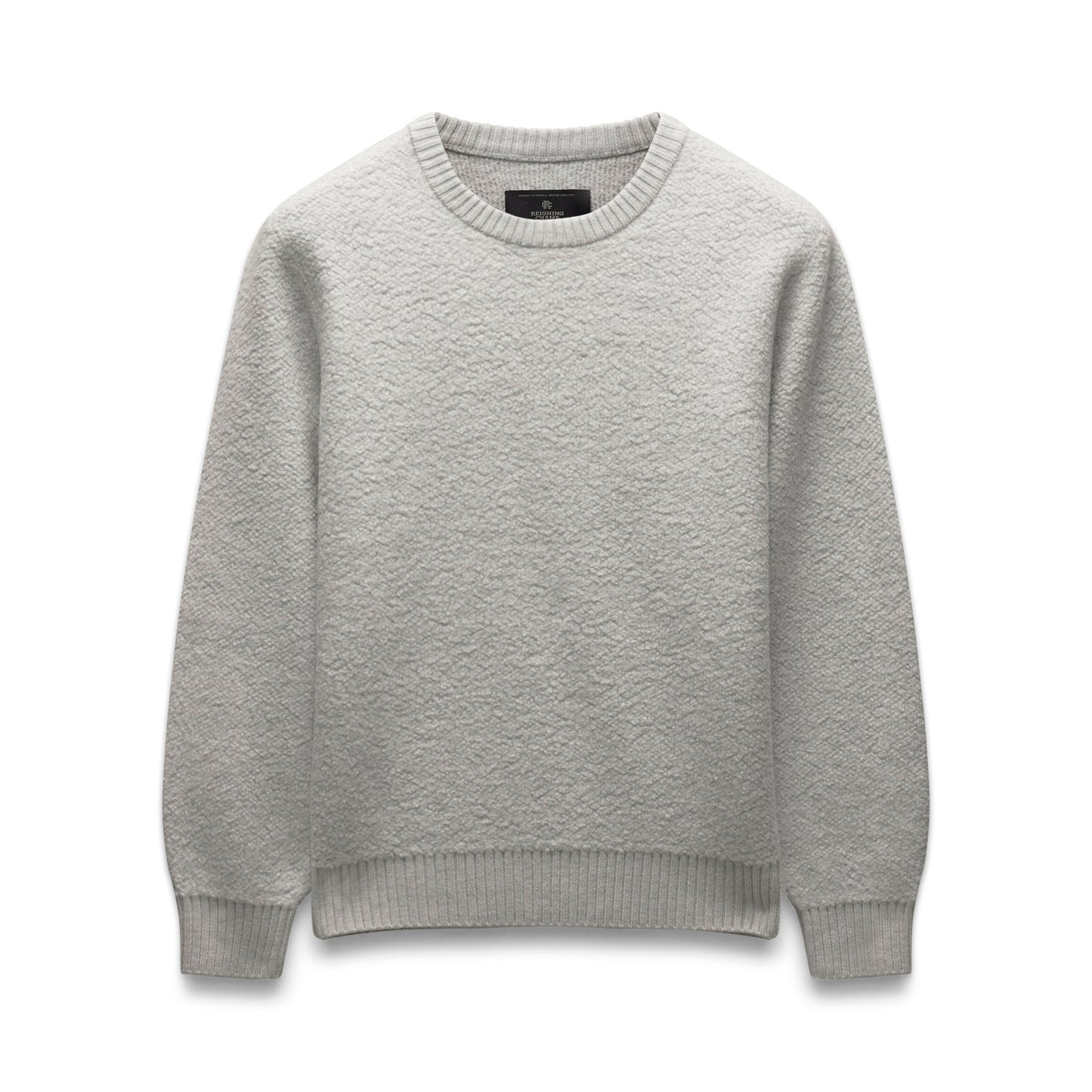 Textured Boucle Turf Crewneck
