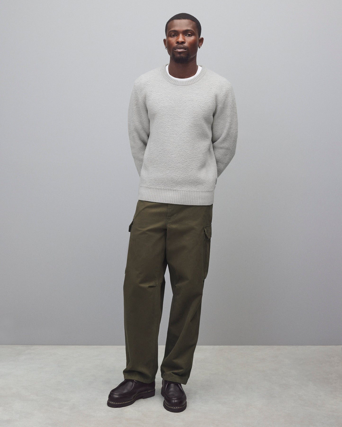 Textured Boucle Turf Crewneck