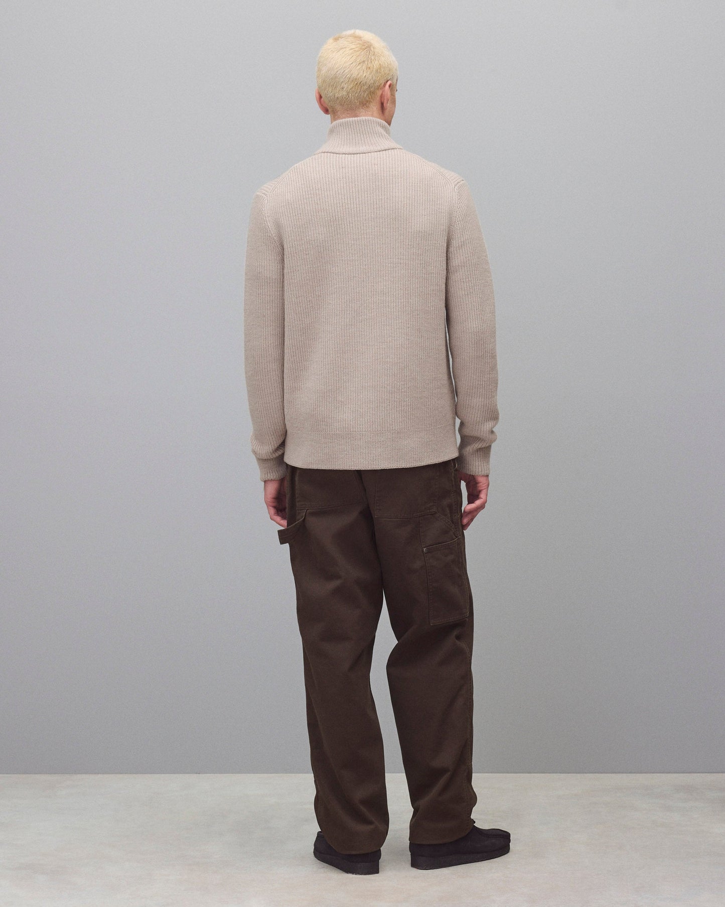 Merino Rib Vinnie Quarter Zip