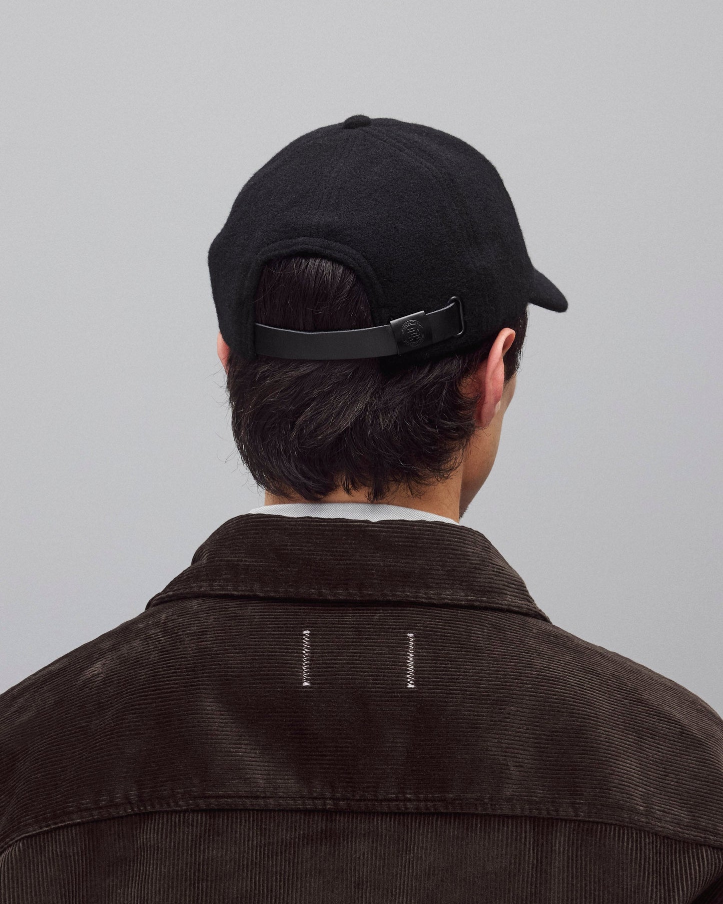 Wool Leather Strapback Cap
