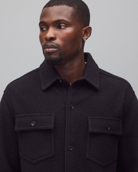 Boiled Wool Warden Overshirt