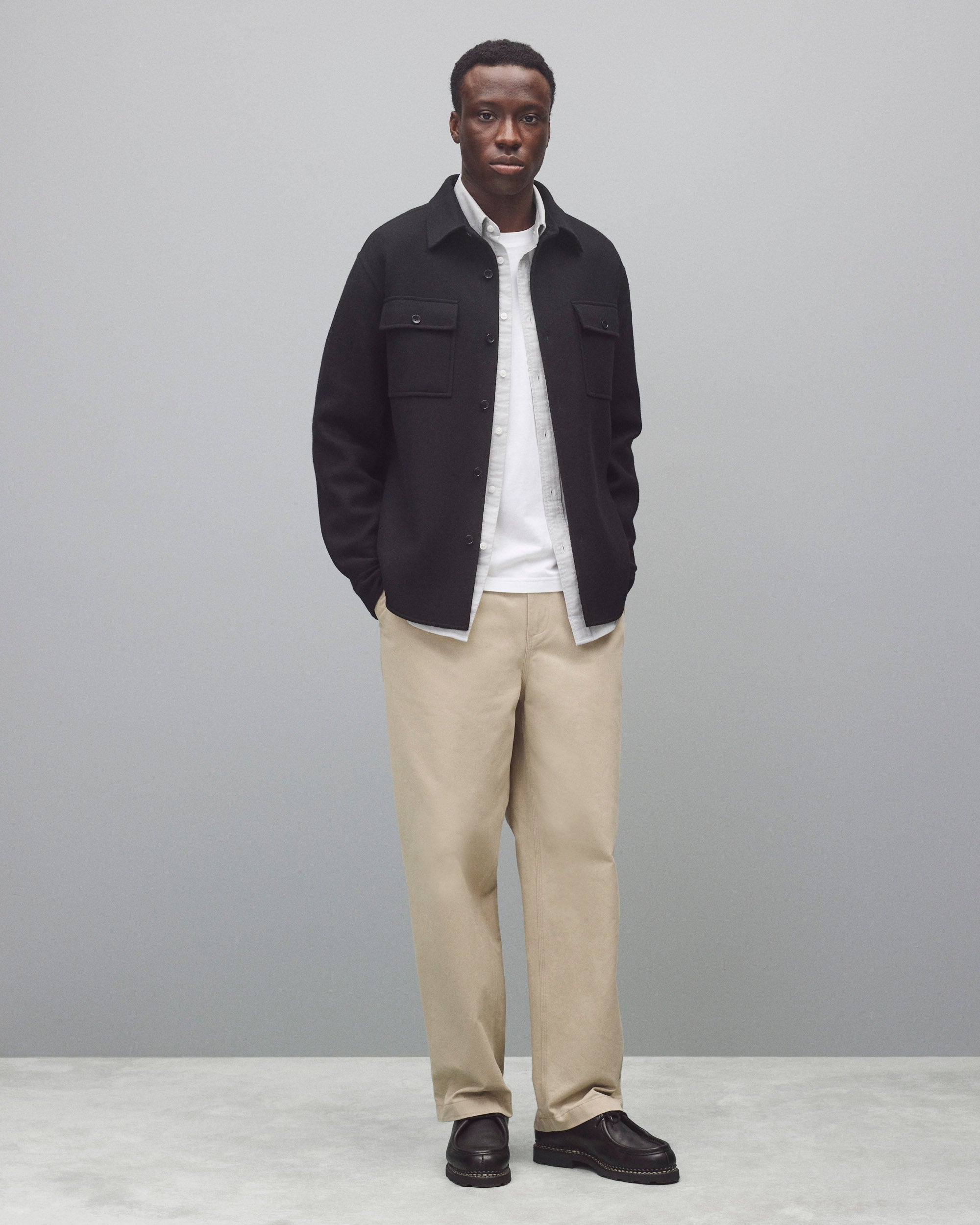 Double Faced Wool Concourse Overshirt | Reigning Champ | Reigning